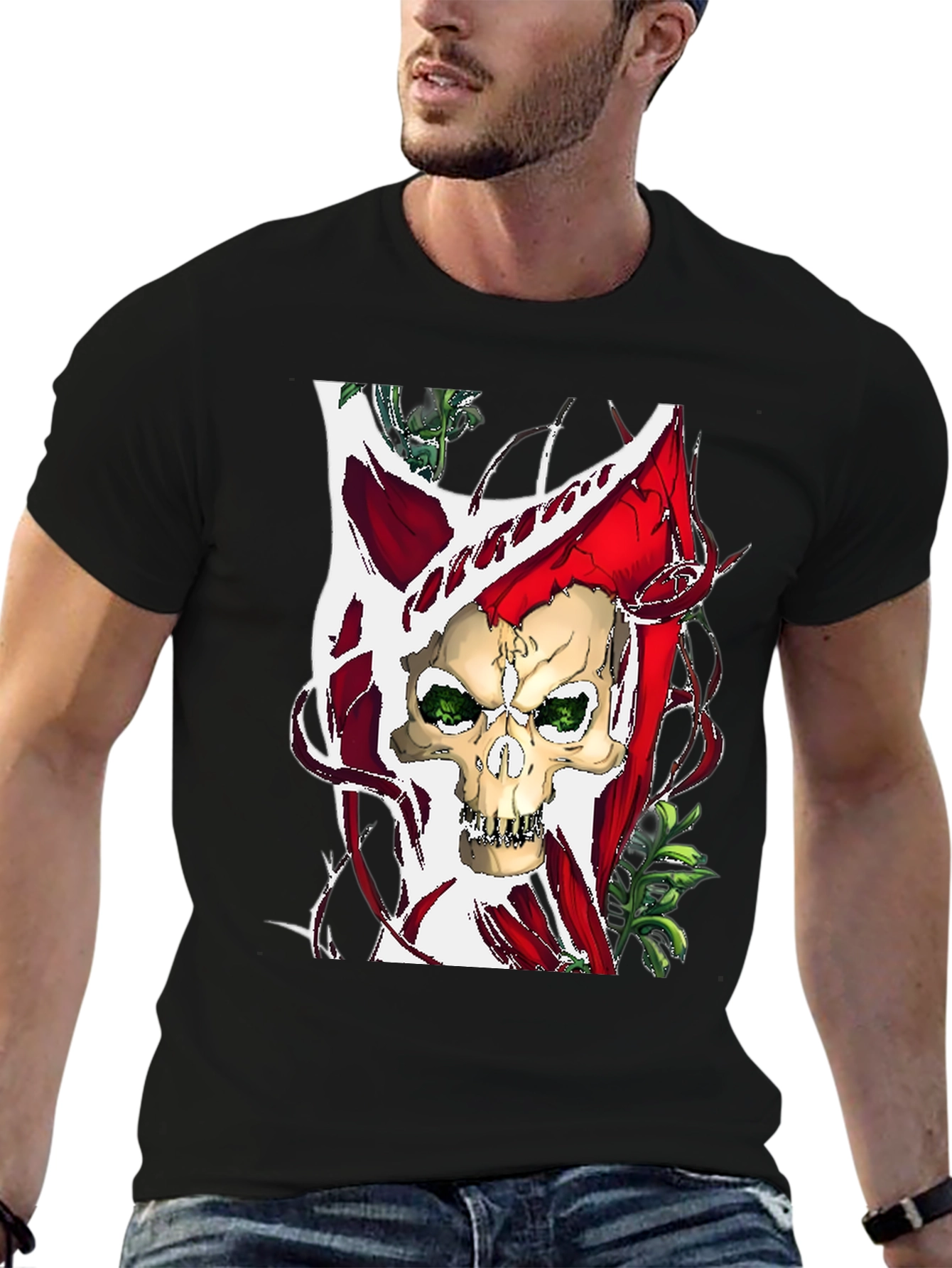 Skull Graphic T-Shirt - Edgy Style