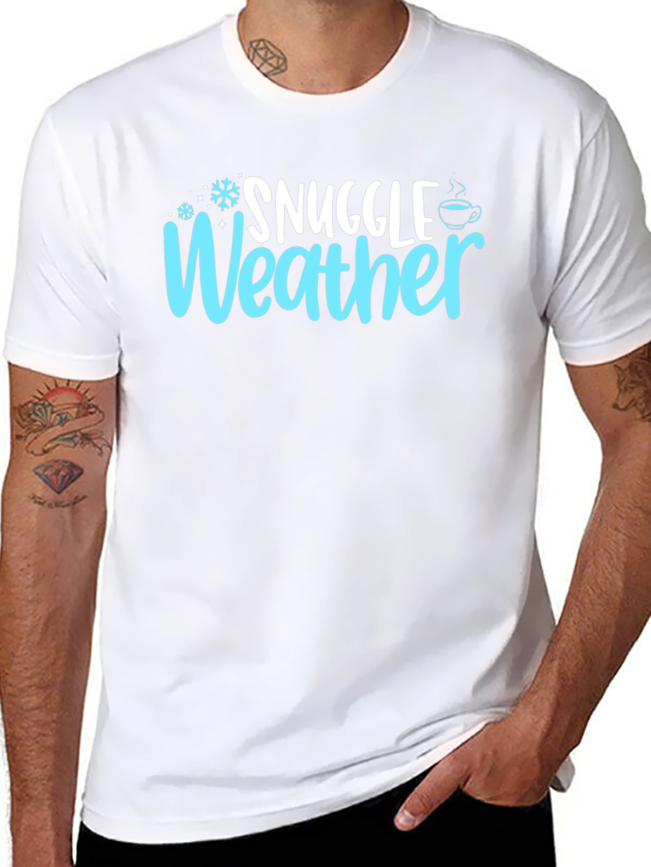 Snuggle Weather Graphic T-Shirt - Cozy Winter Tee