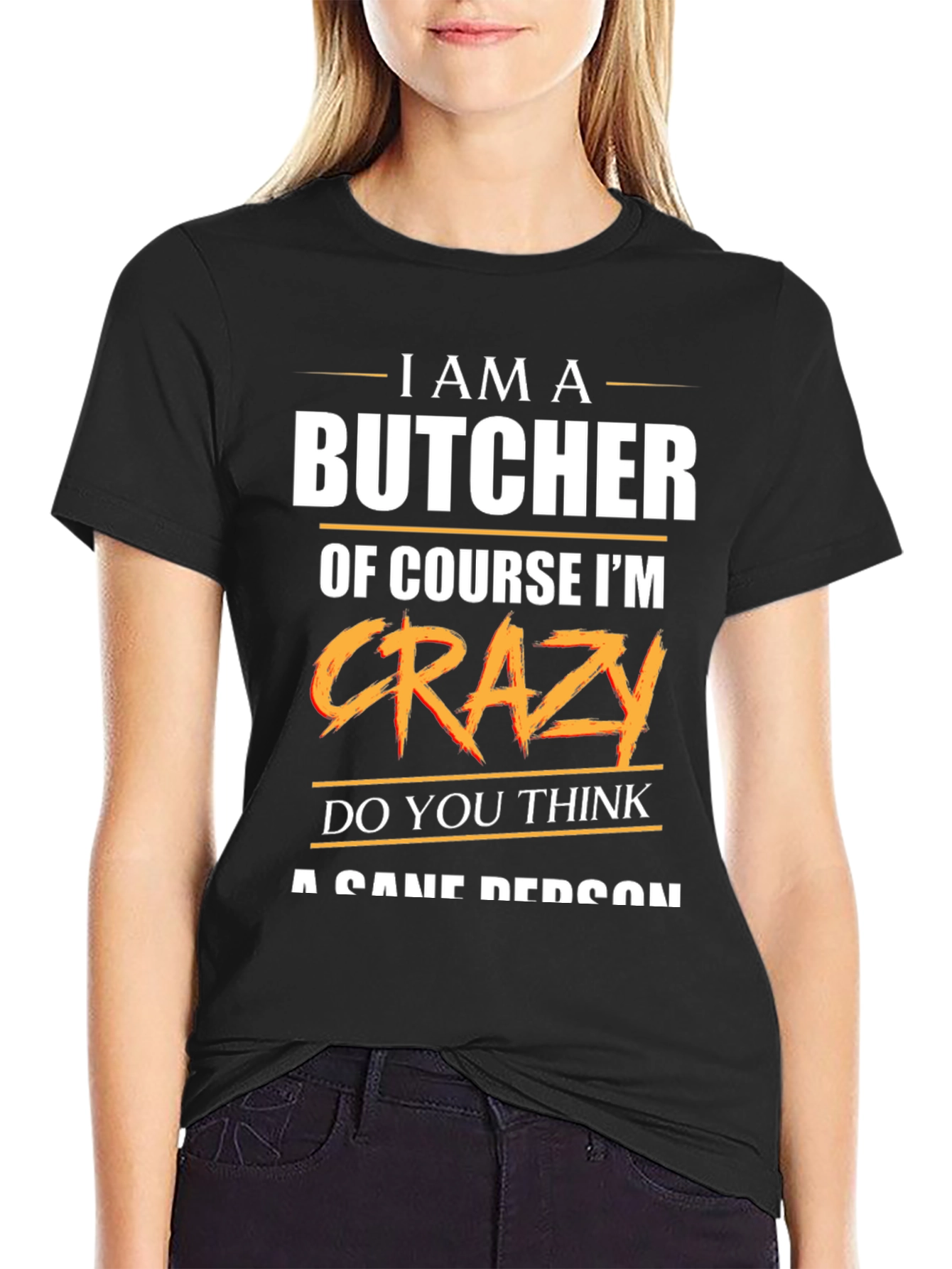 Butcher Crazy T-Shirt - Funny Meat Cutter Tee