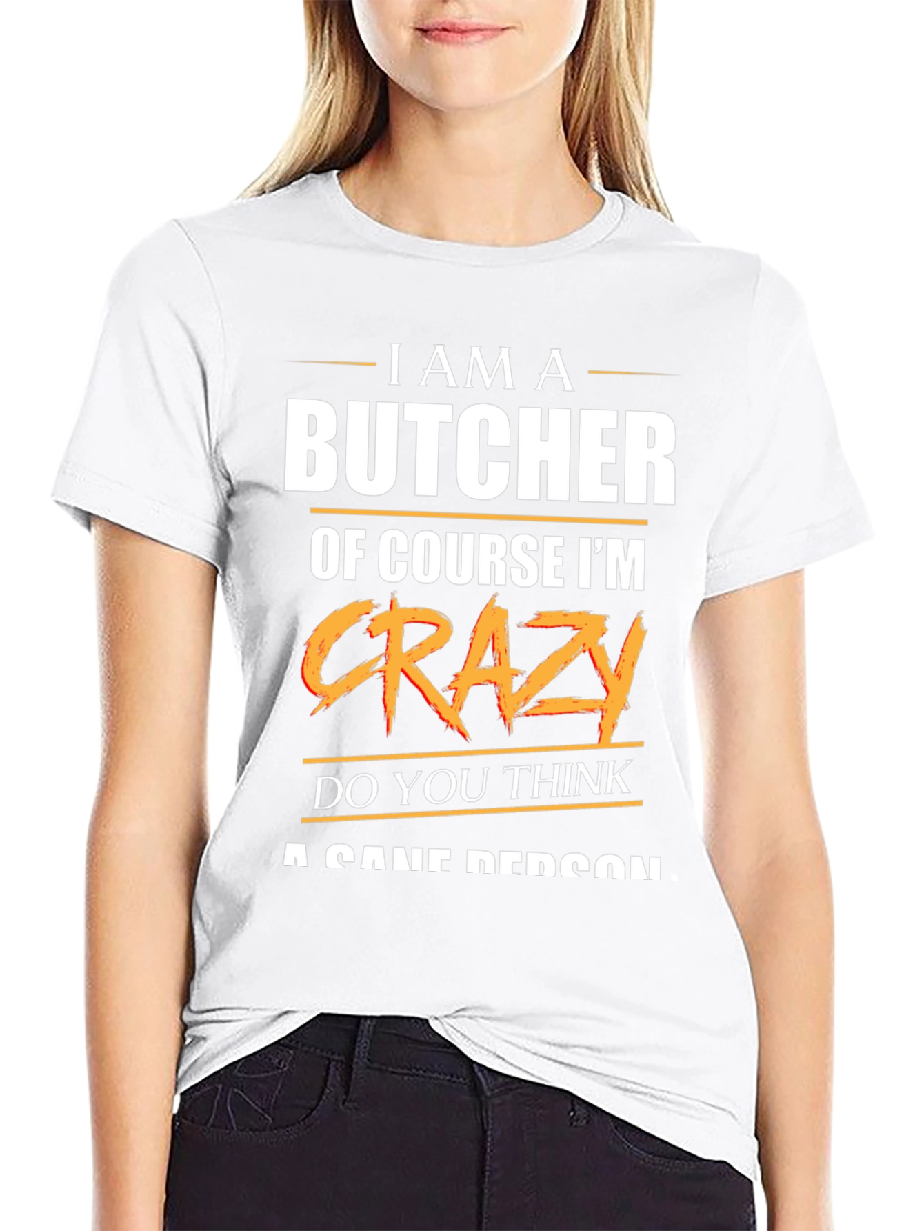 Butcher Crazy T-Shirt - Funny Meat Cutter Tee