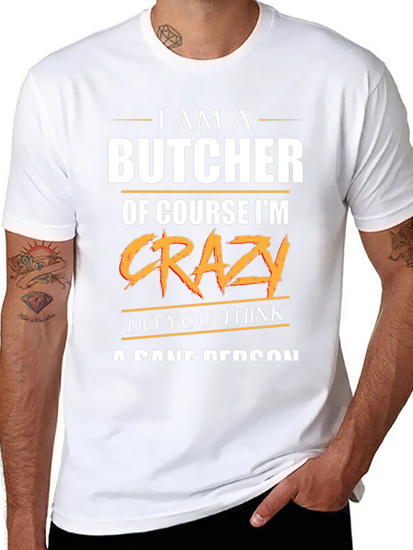 Butcher Crazy T-Shirt - Funny Meat Cutter Tee