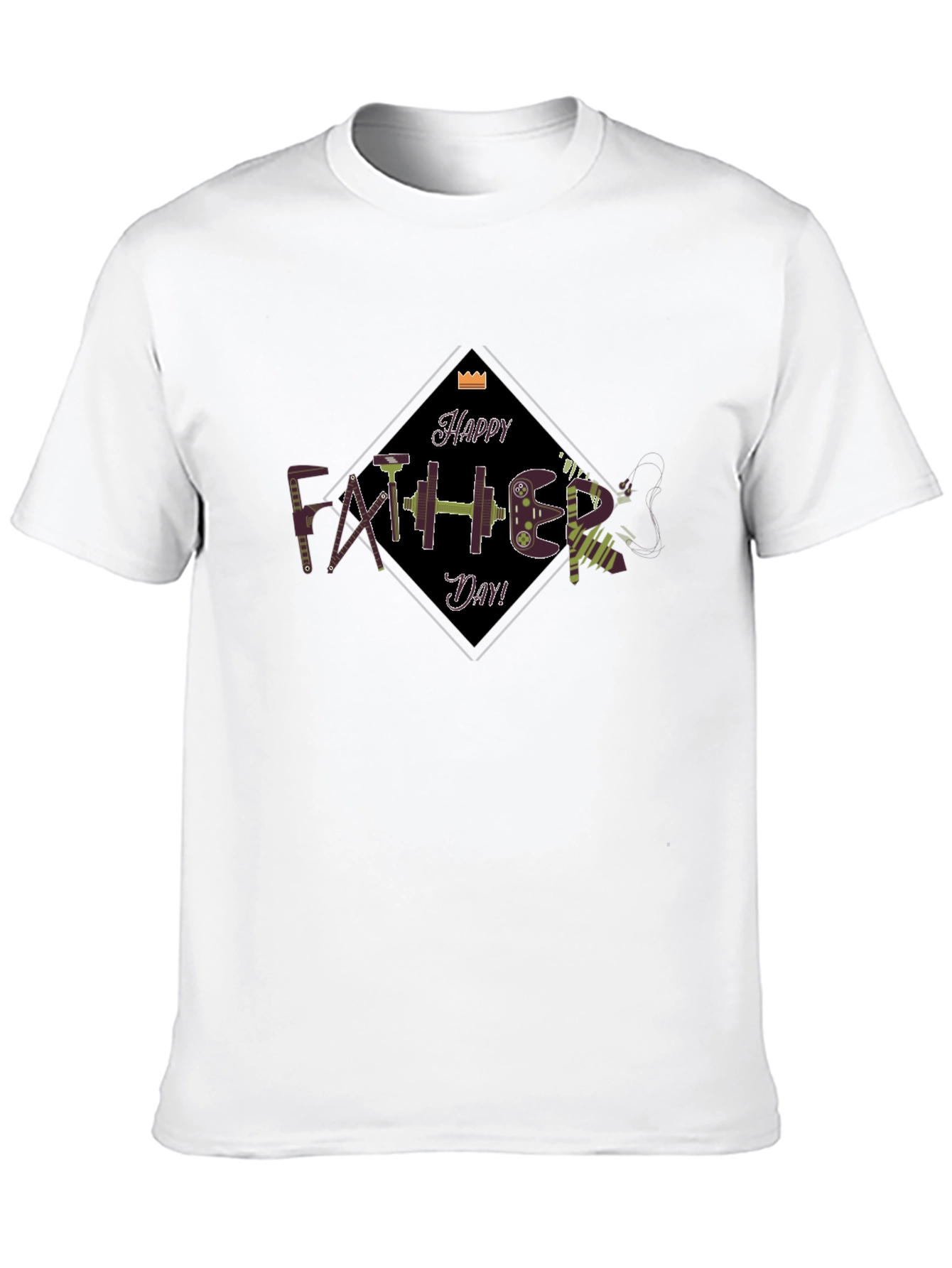 Happy Fathers Day Black Graphic Tee