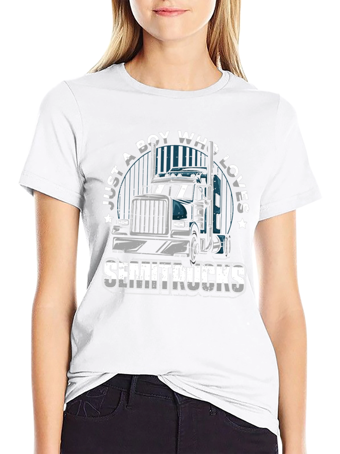 Boy Who Loves Semitrucks T-Shirt | Trucker Tee