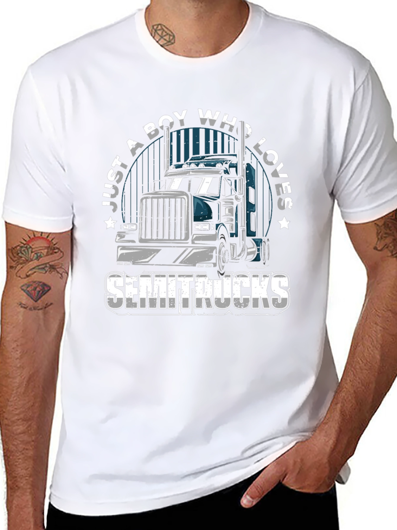 Boy Who Loves Semitrucks T-Shirt | Trucker Tee