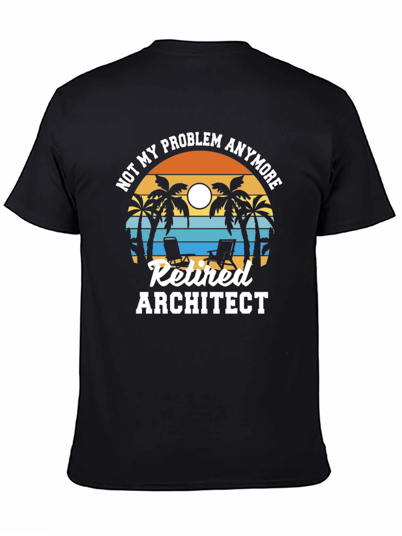 Retired Architect T-Shirt - Beach Design
