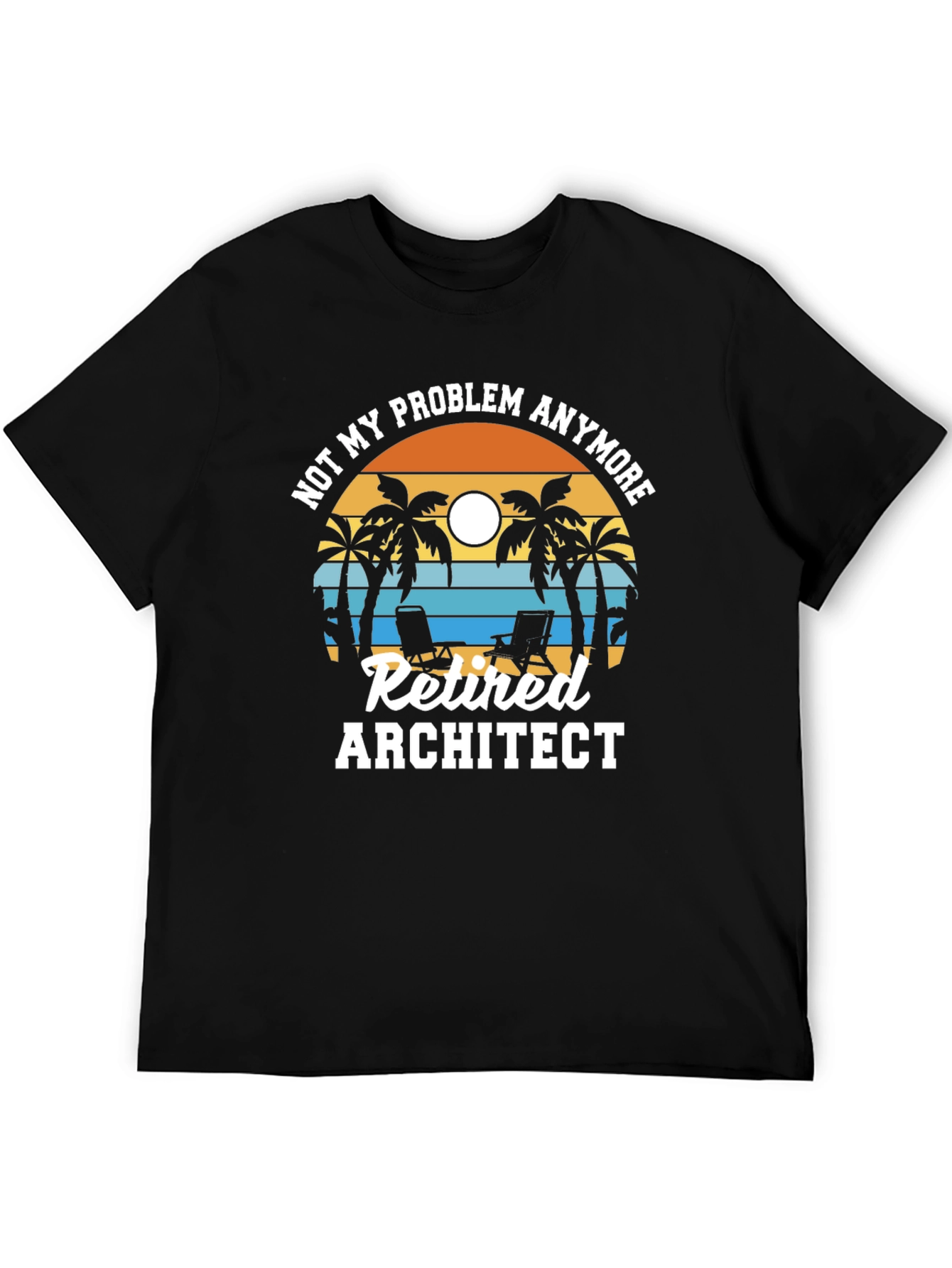 Retired Architect T-Shirt - Beach Design