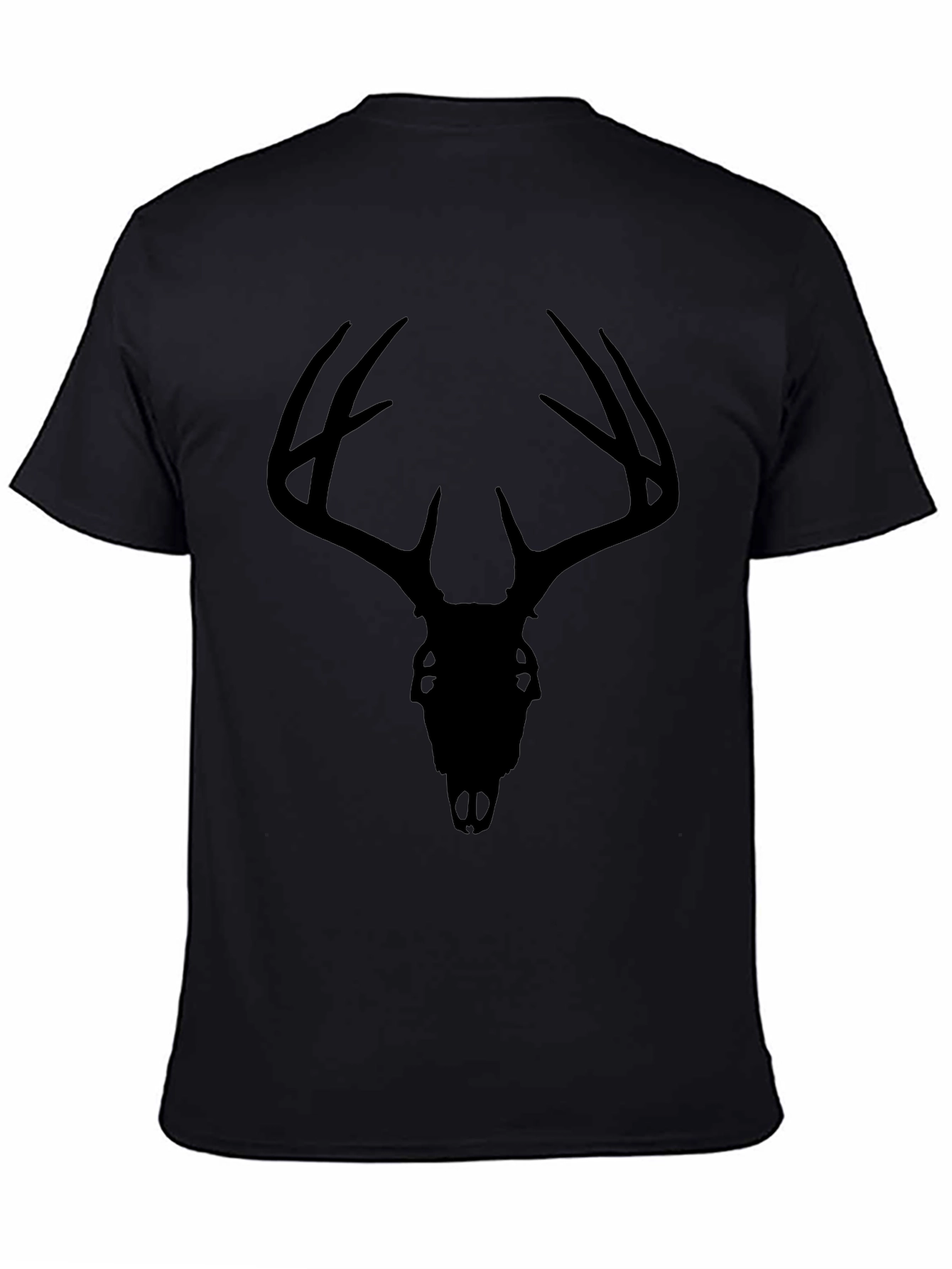Deer Skull Graphic Tee - Black
