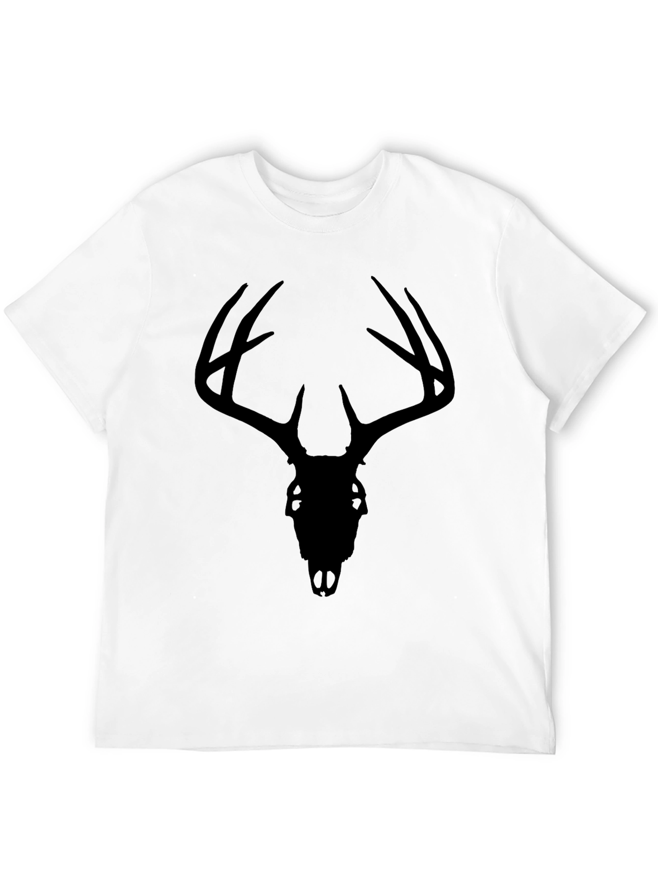 Deer Skull Graphic Tee - Black