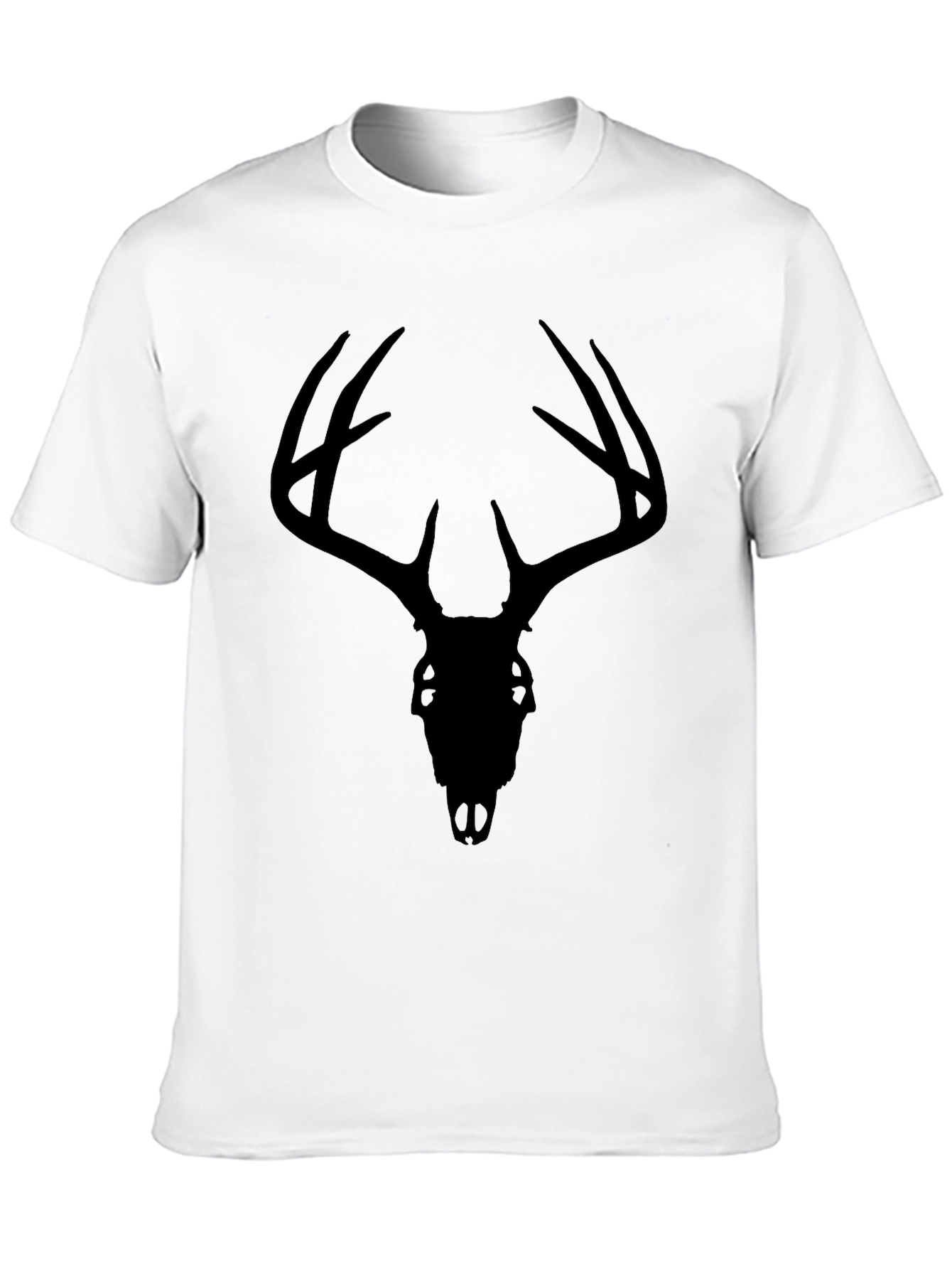 Deer Skull Graphic Tee - Black