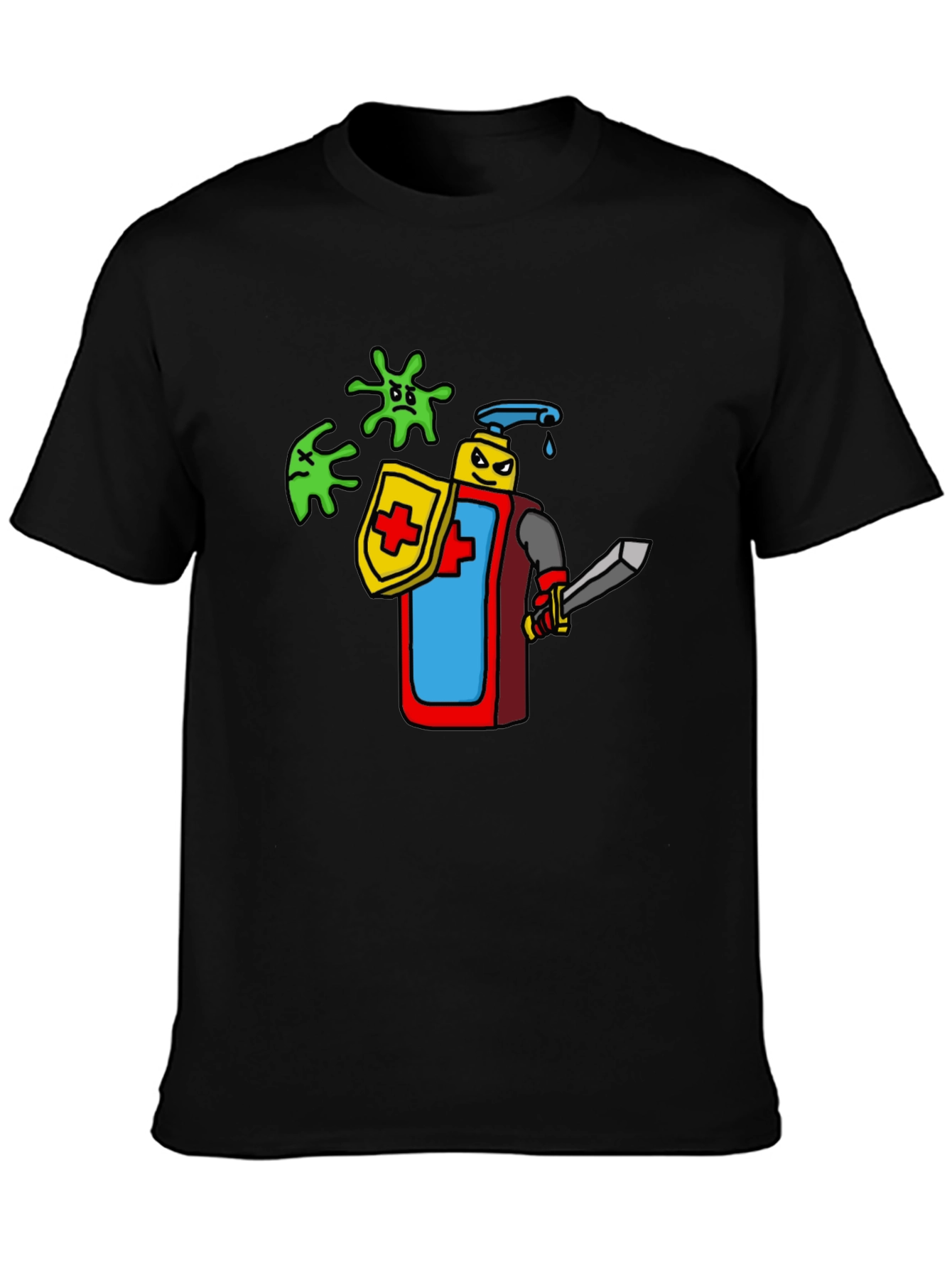 Hand Sanitizer Knight T-Shirt - Protect Yourself!
