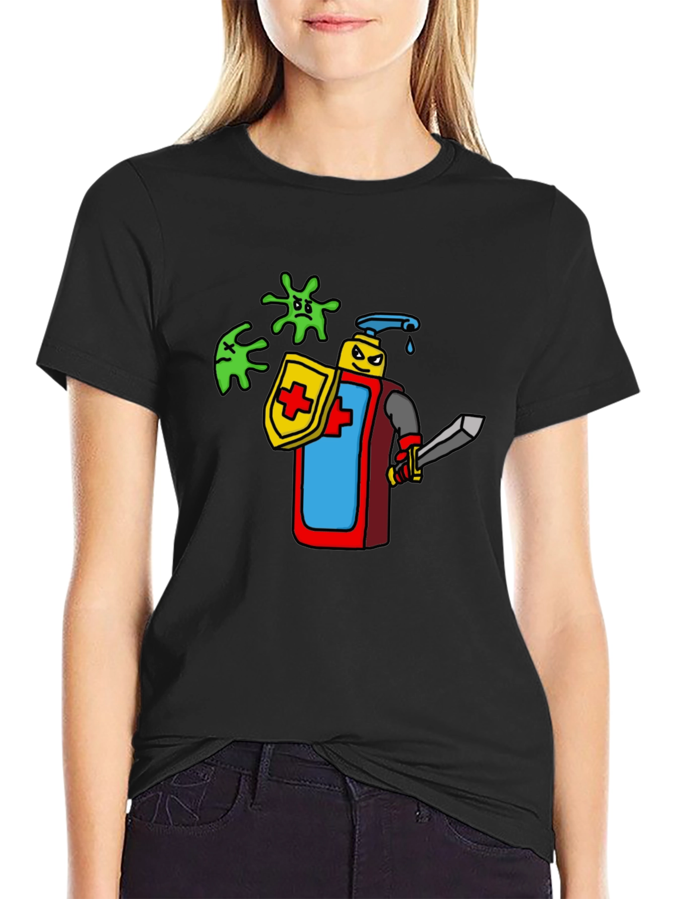 Hand Sanitizer Knight T-Shirt - Protect Yourself!