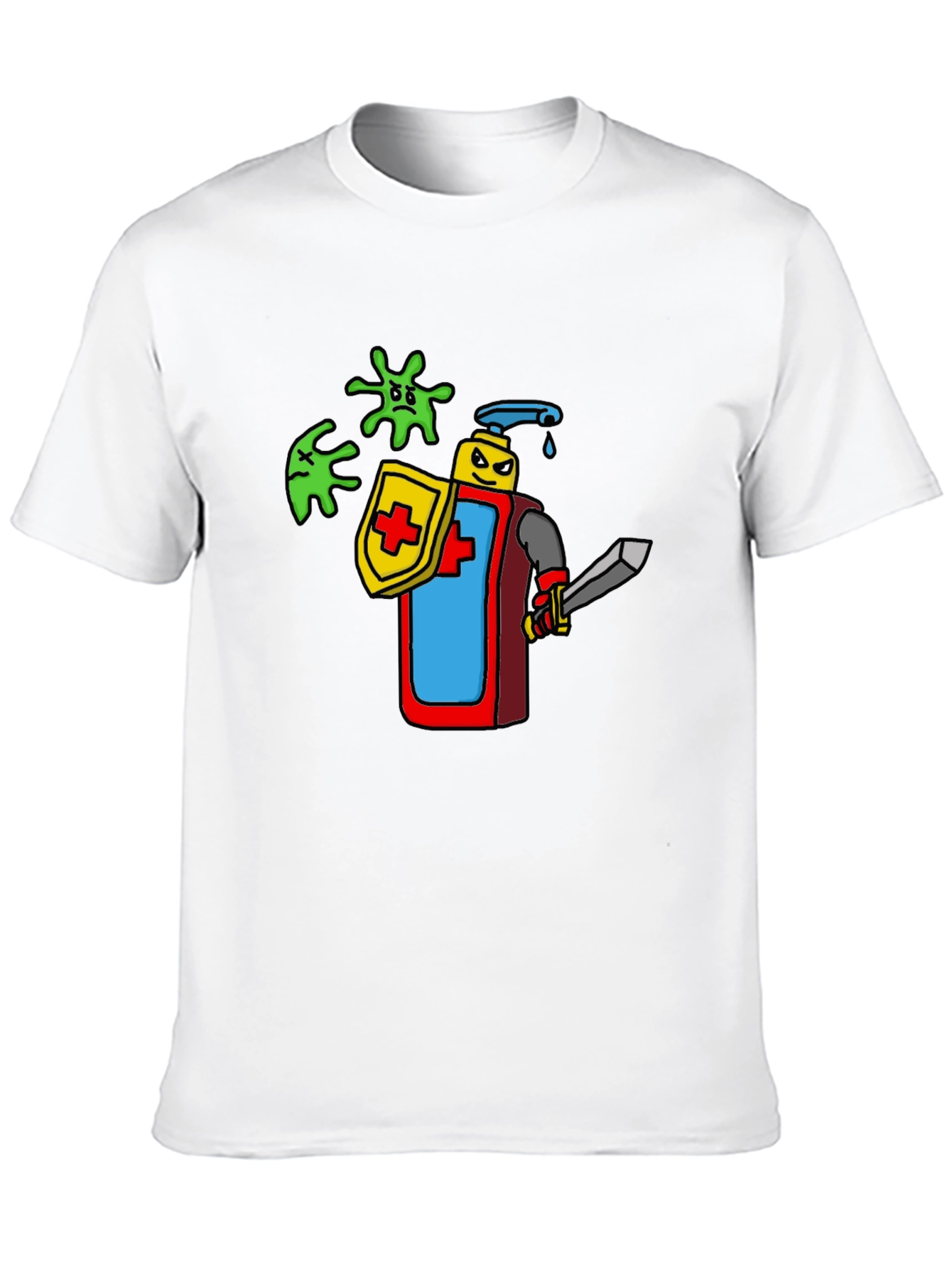 Hand Sanitizer Knight T-Shirt - Protect Yourself!