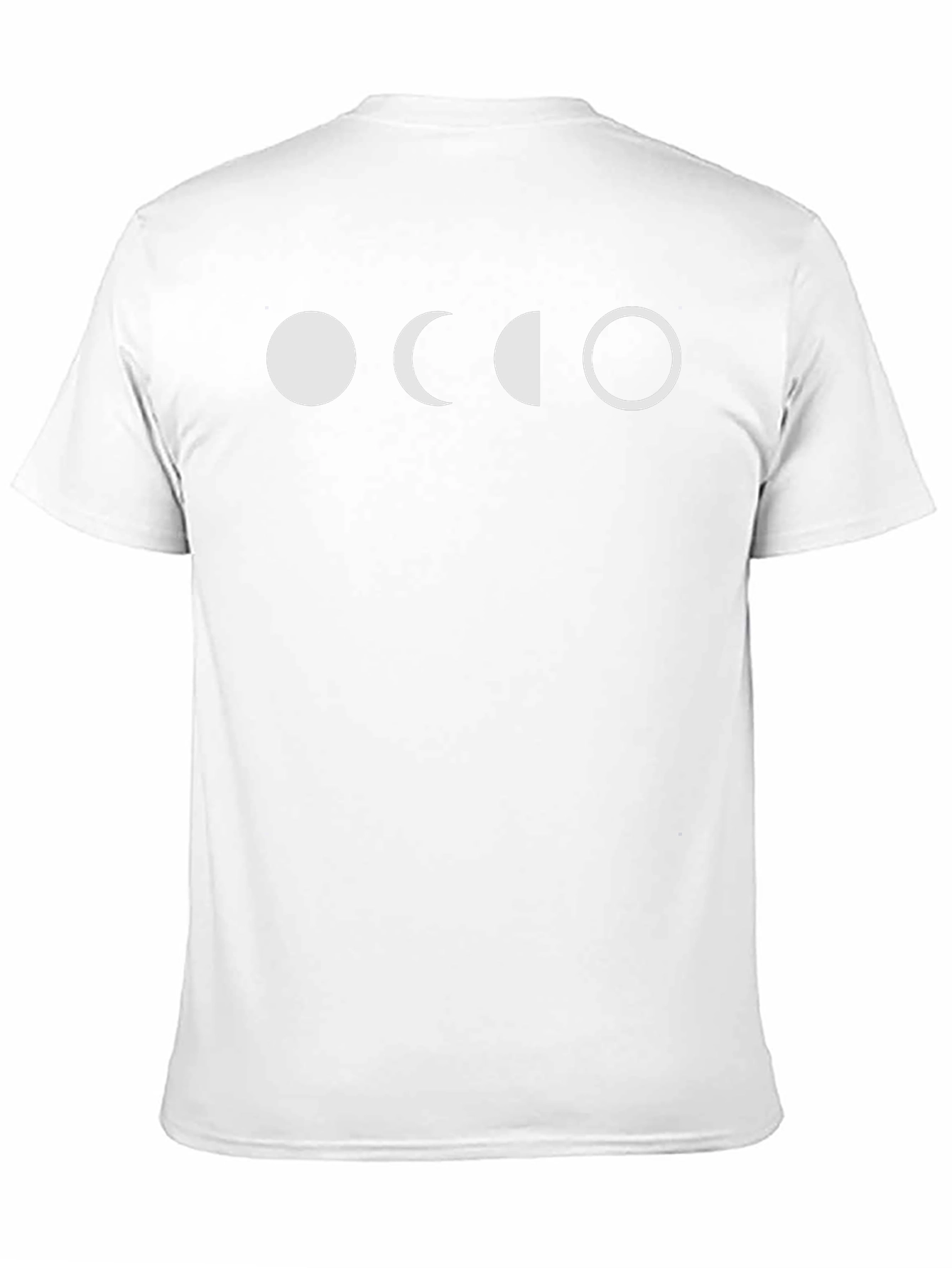Lunar Phases Graphic Tee - Black Cotton Shirt