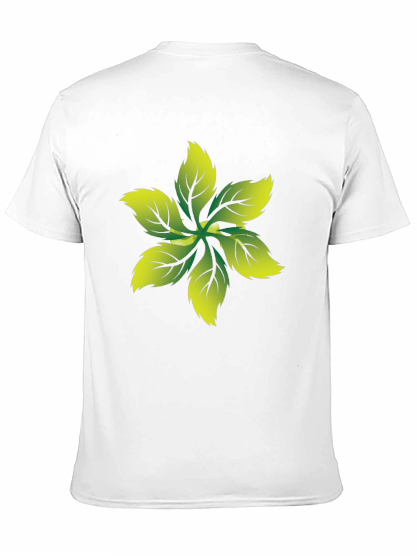 Leaf Print Black Tee - Nature Inspired Graphic T-Shirt