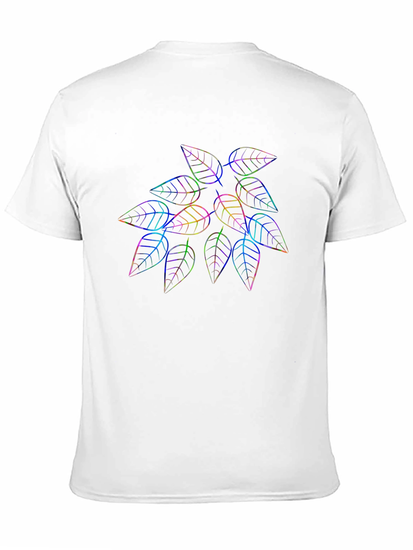 Rainbow Leaf Graphic Tee - Stylish & Unique
