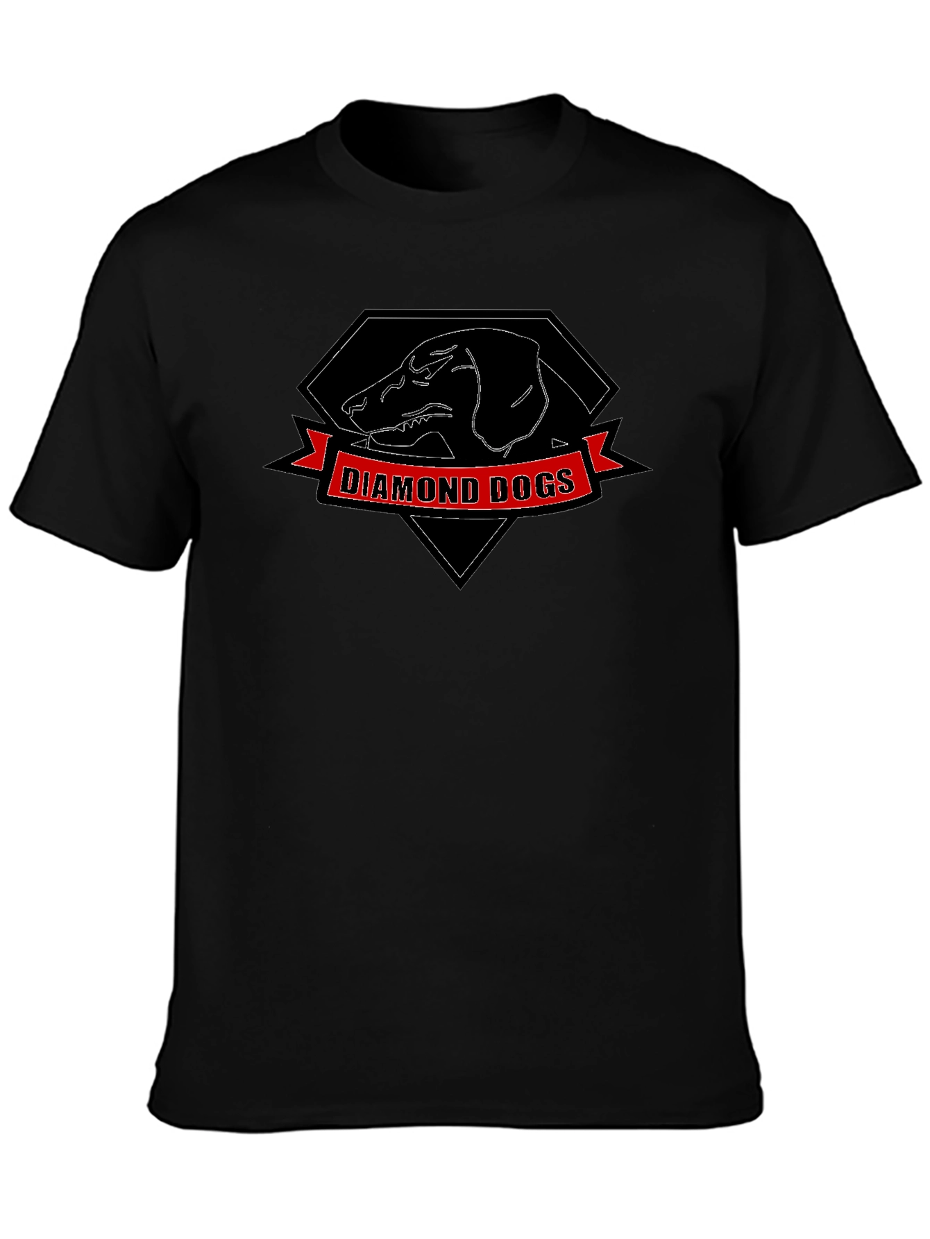Diamond Dogs Graphic Print Black T-Shirt