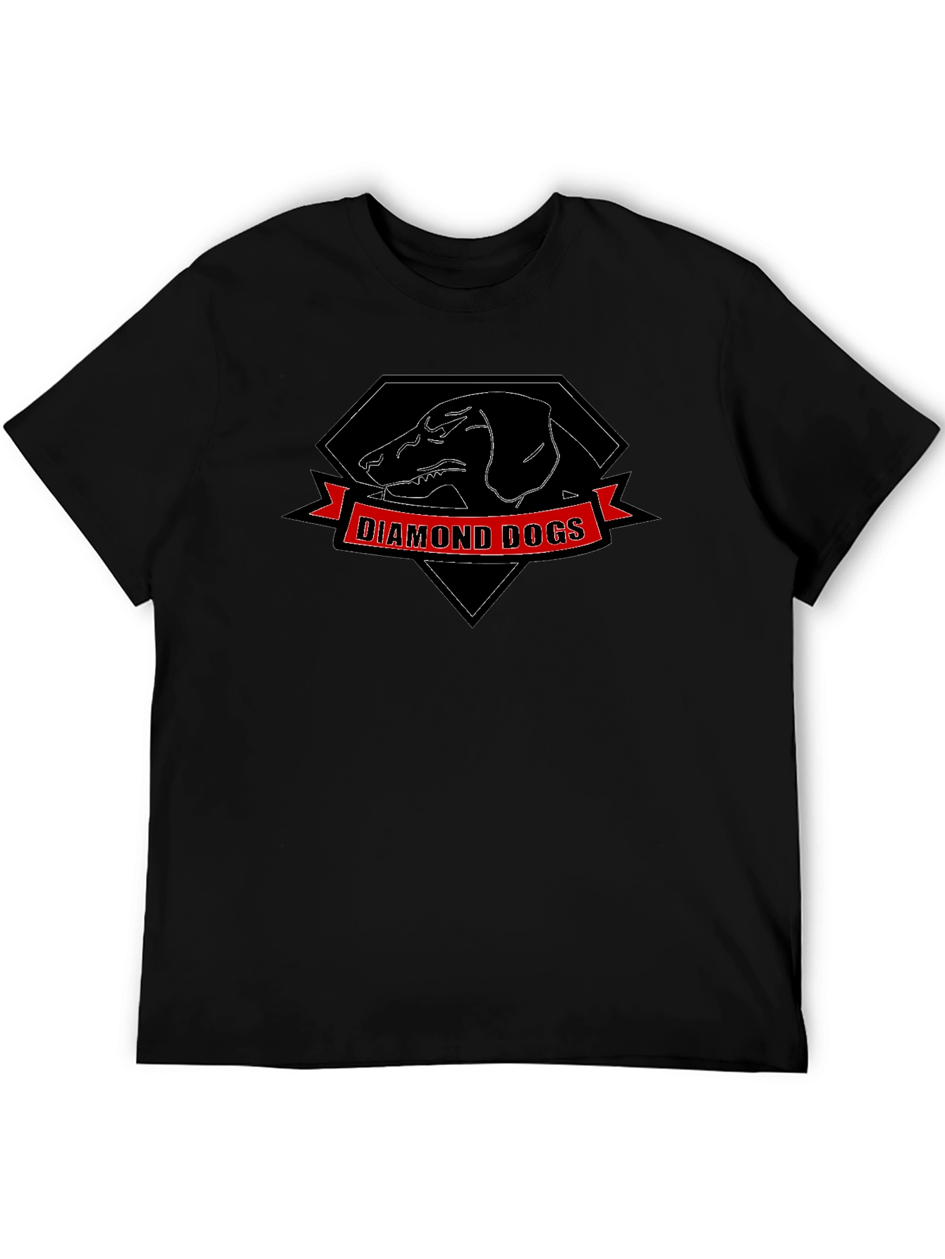Diamond Dogs Graphic Print Black T-Shirt