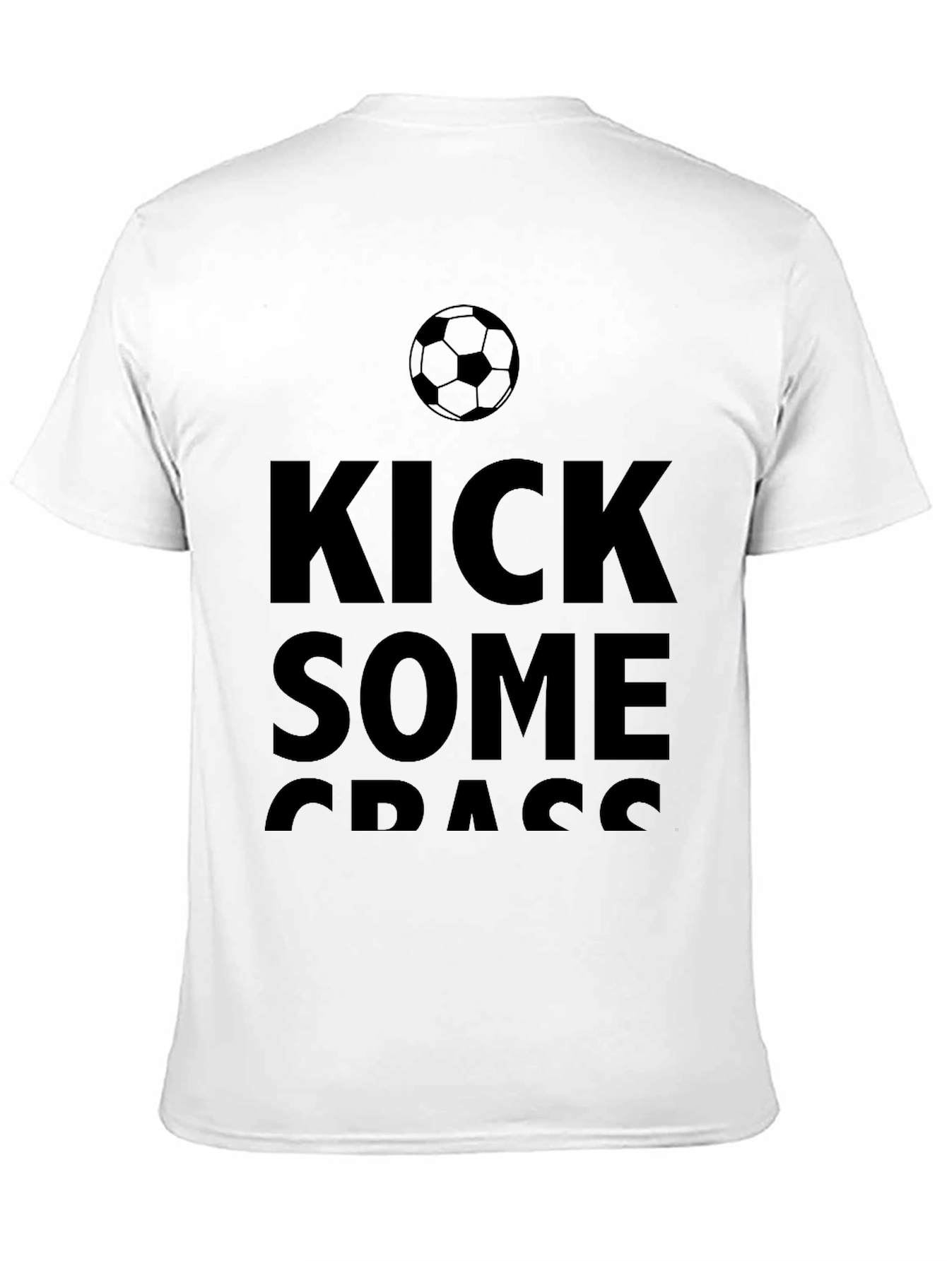 Kick Some Grass Soccer Graphic Tee - Black