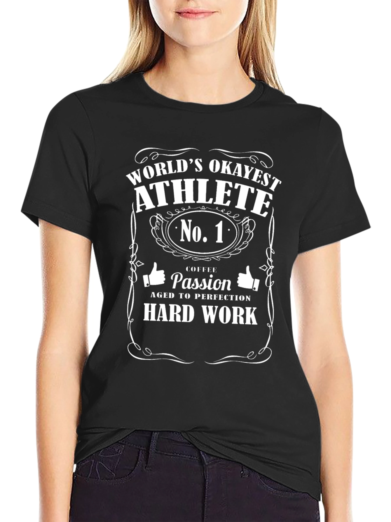 Worlds Okayest Athlete T-Shirt - Funny Gym Tee