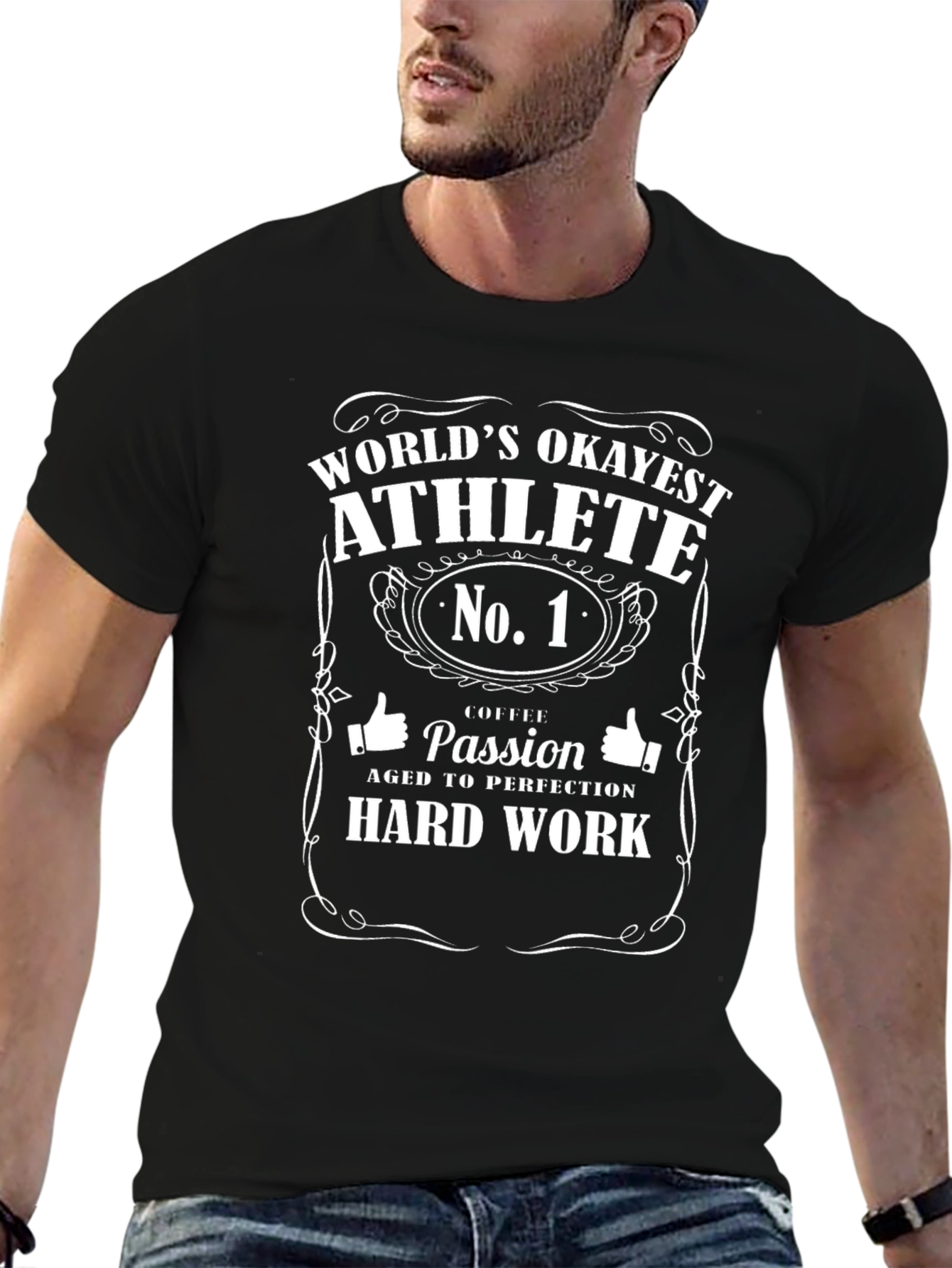 Worlds Okayest Athlete T-Shirt - Funny Gym Tee