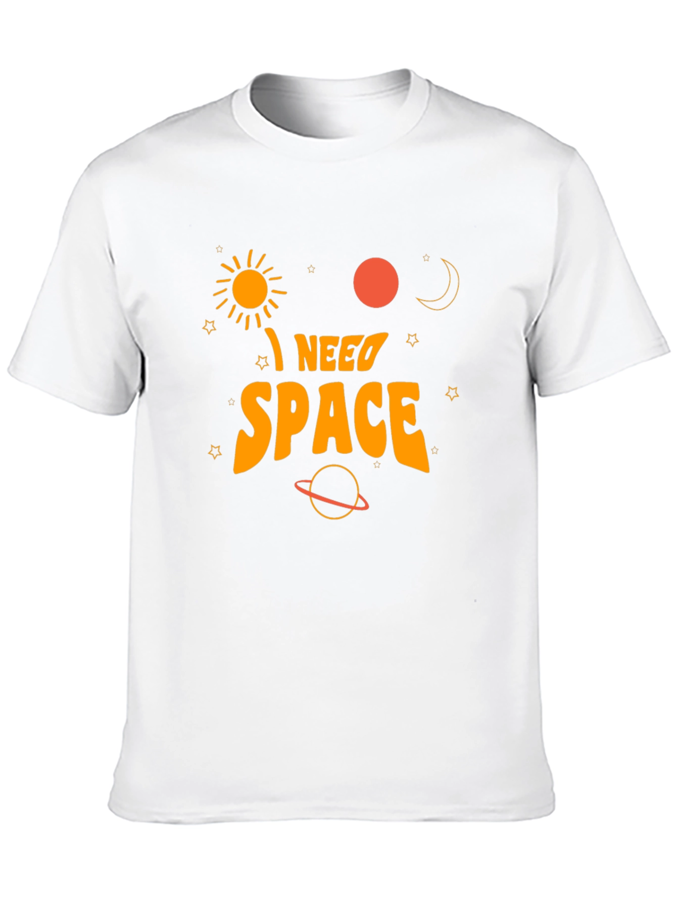 I Need Space Graphic Tee - Black Cotton T-Shirt