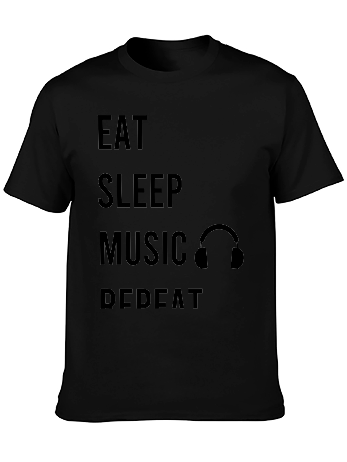 Eat Sleep Music Repeat Graphic T-Shirt