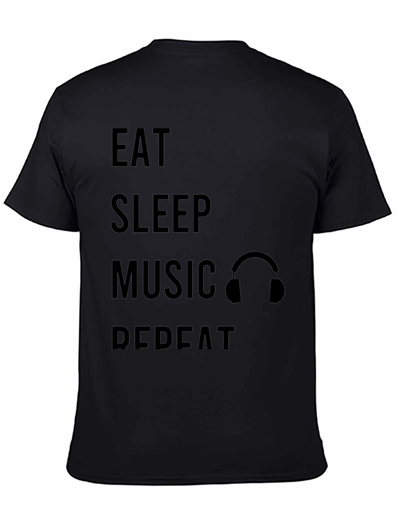 Eat Sleep Music Repeat Graphic T-Shirt