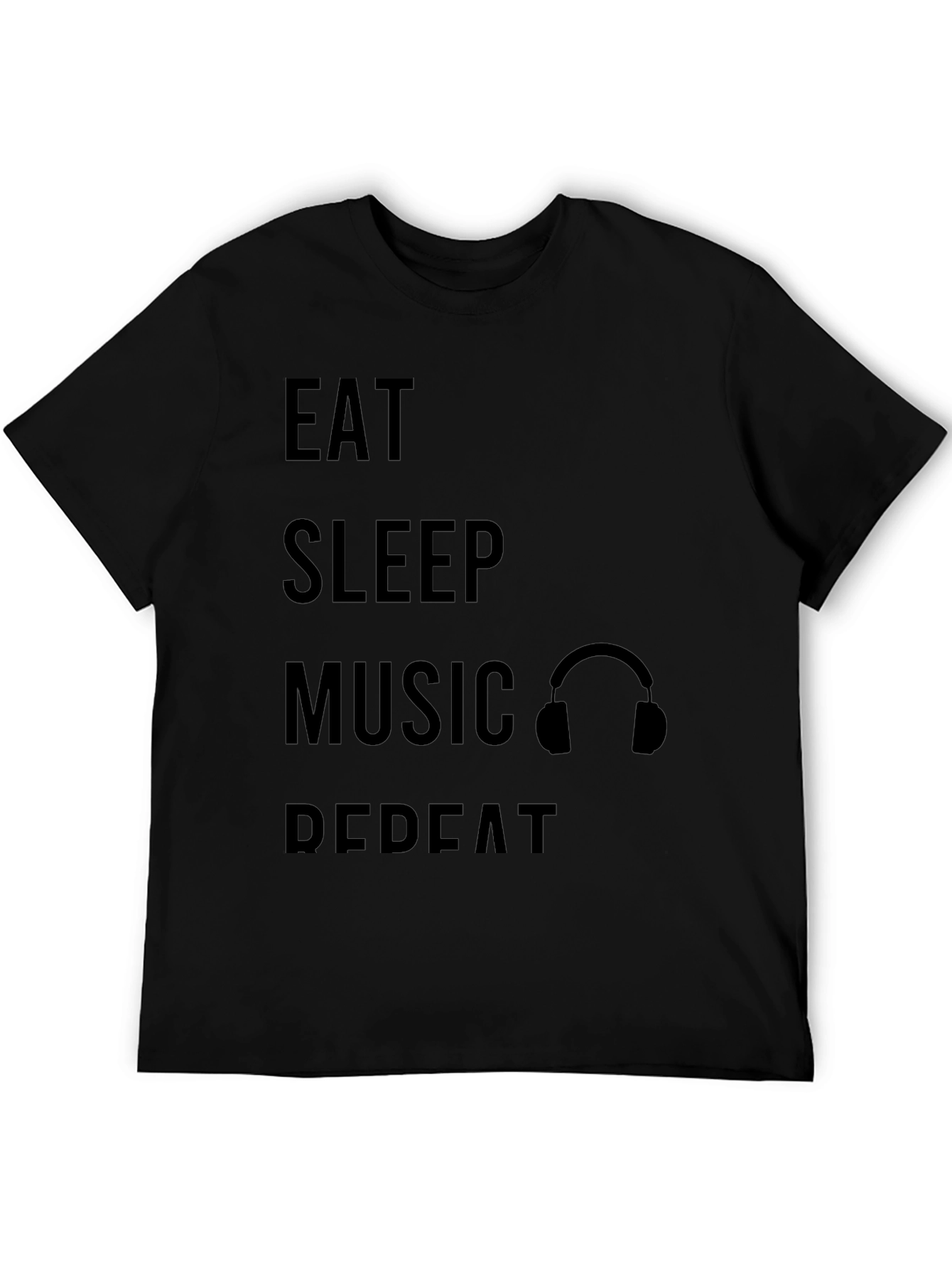 Eat Sleep Music Repeat Graphic T-Shirt
