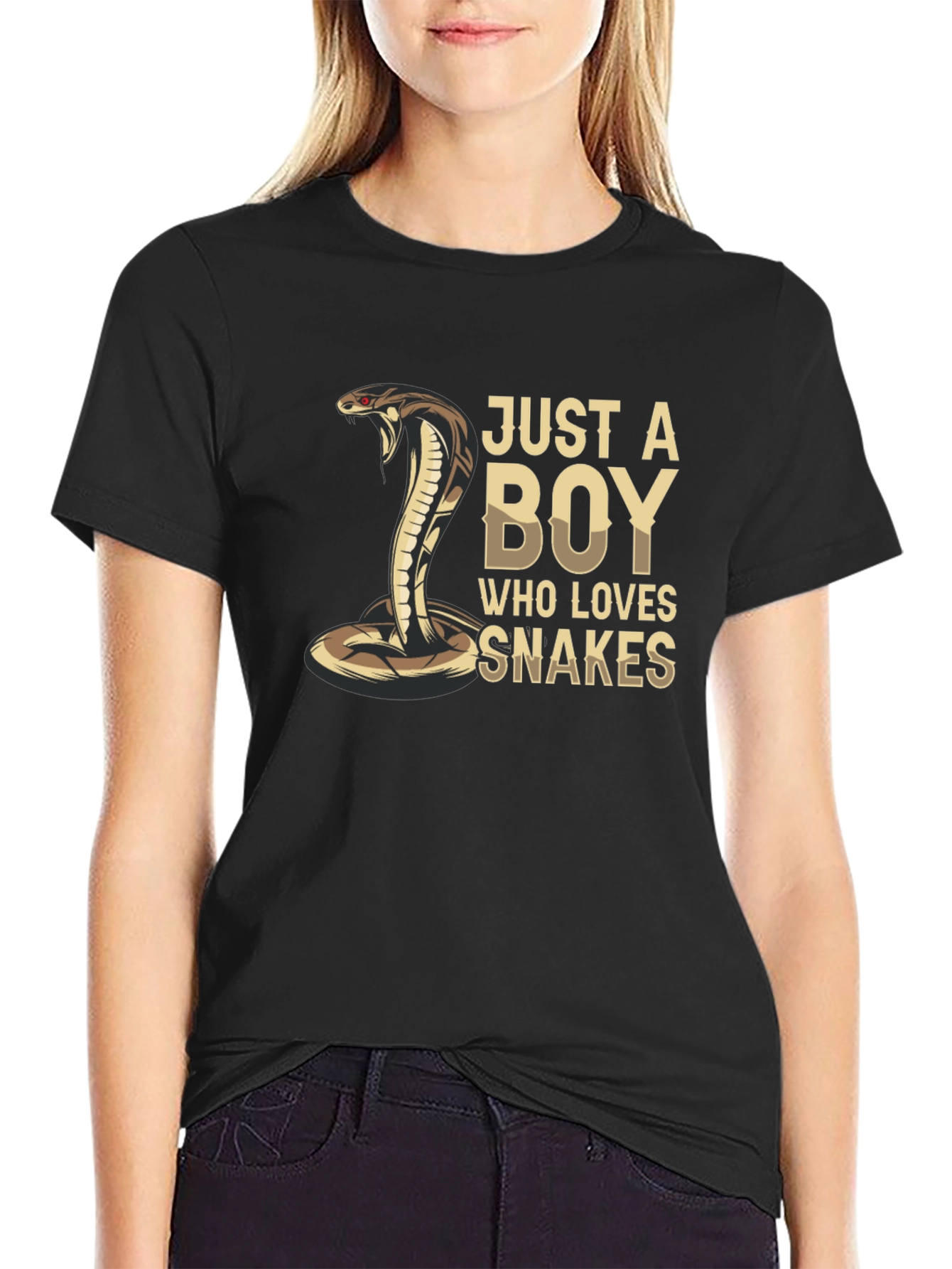 Just A Boy Who Loves Snakes Graphic Tee