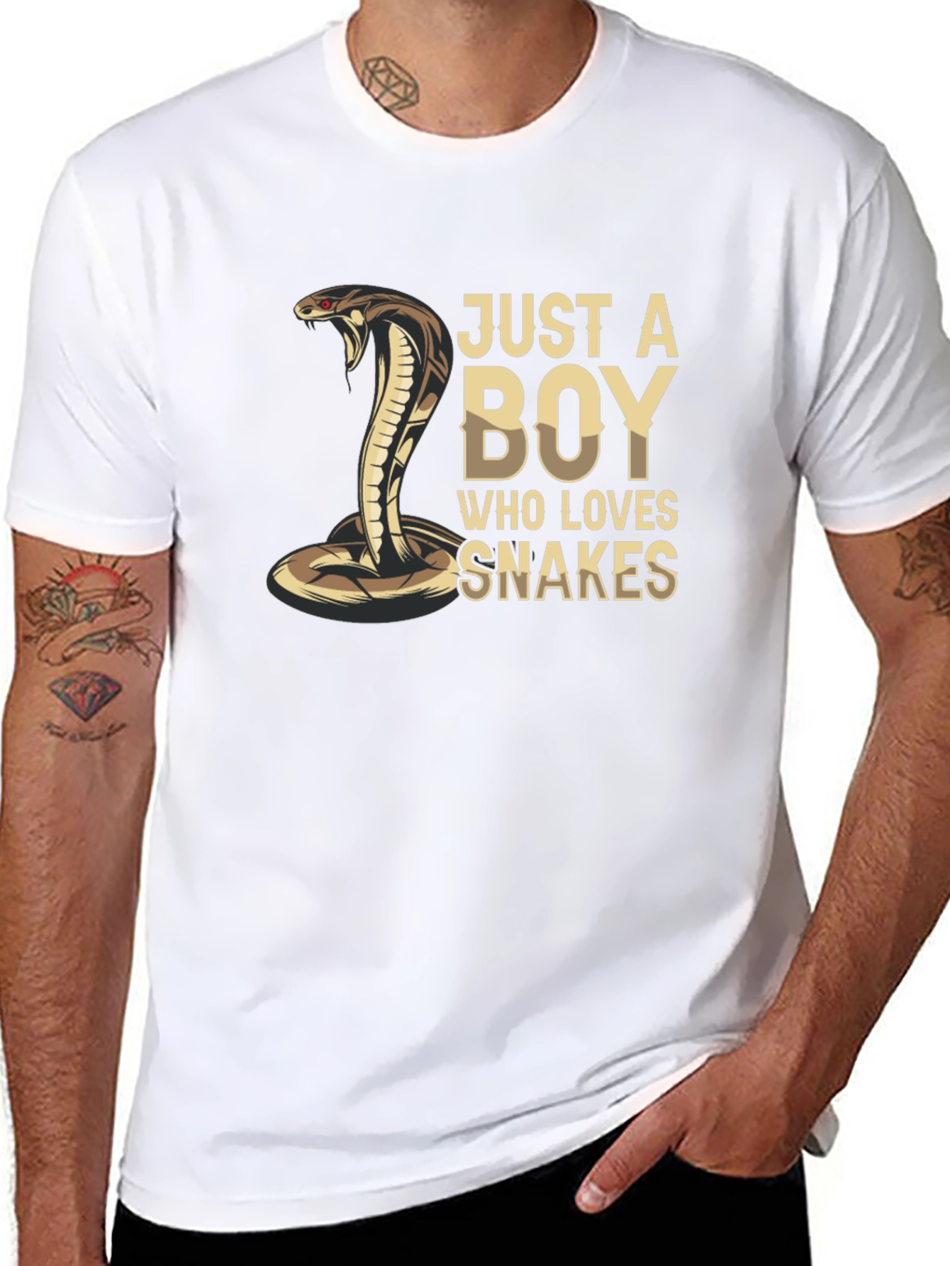 Just A Boy Who Loves Snakes Graphic Tee