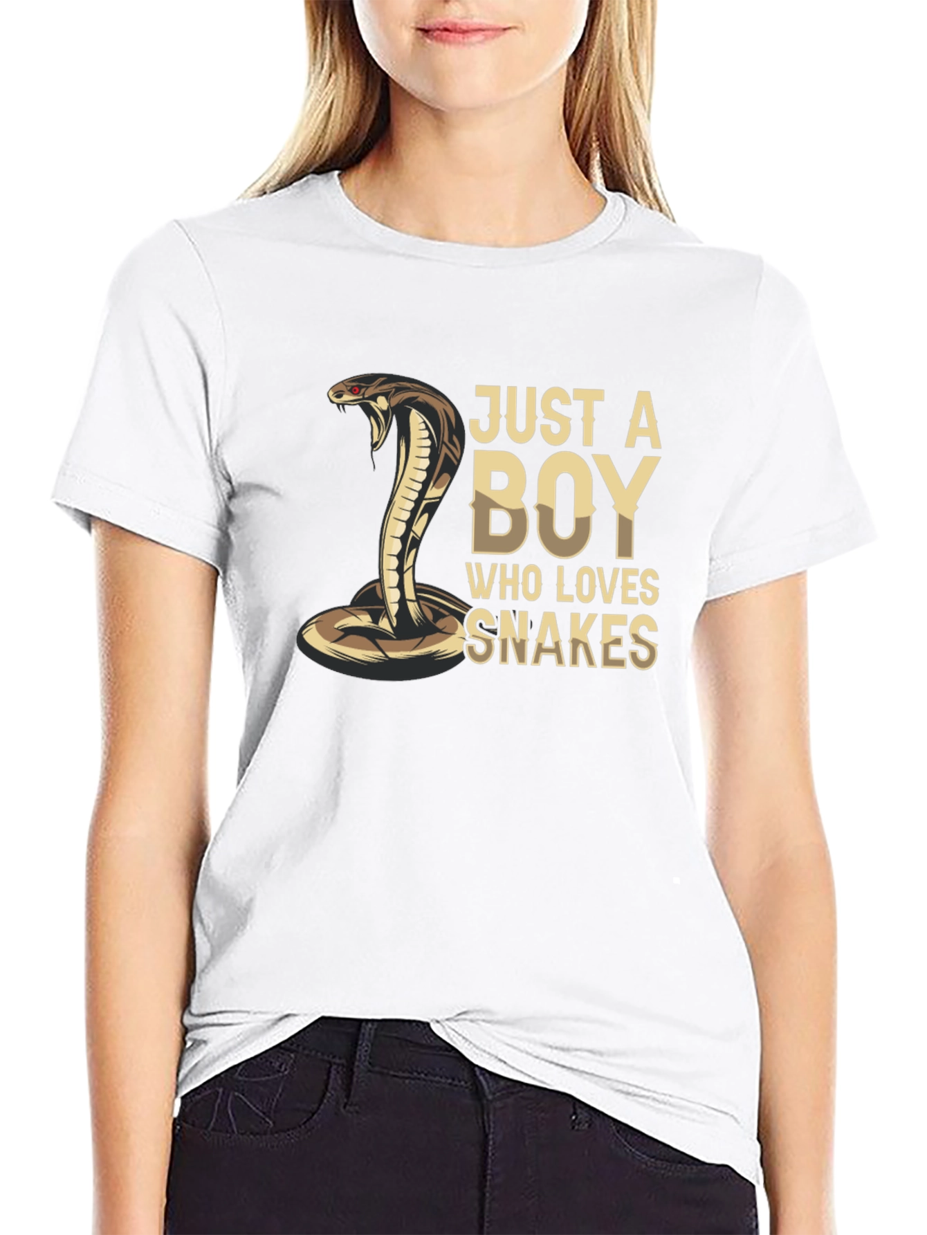 Just A Boy Who Loves Snakes Graphic Tee