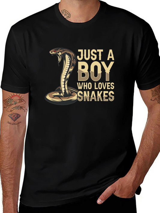 Just A Boy Who Loves Snakes Graphic Tee