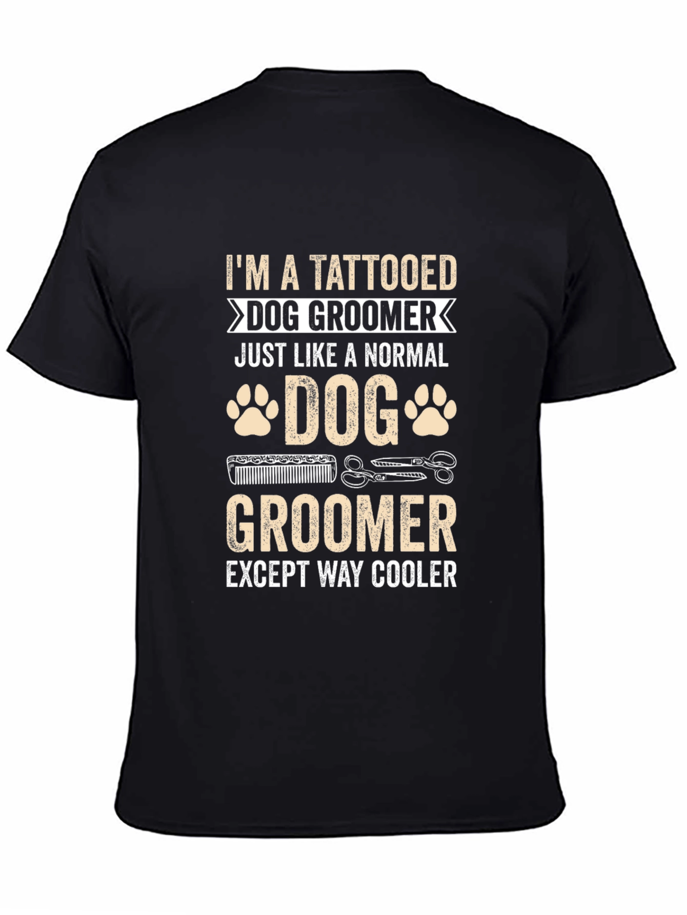 Tattooed Dog Groomer T-Shirt - Cool & Unique Design