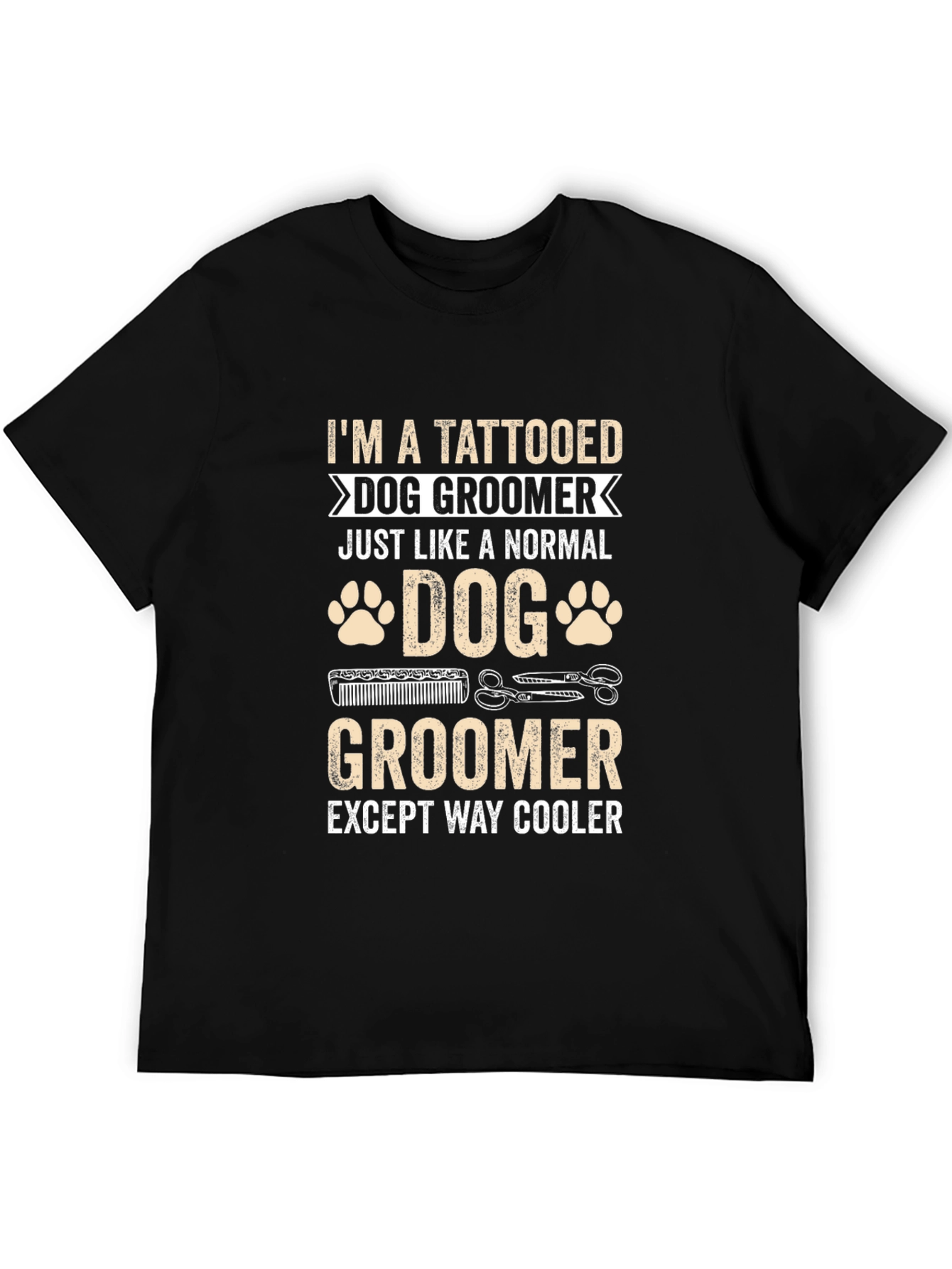 Tattooed Dog Groomer T-Shirt - Cool & Unique Design
