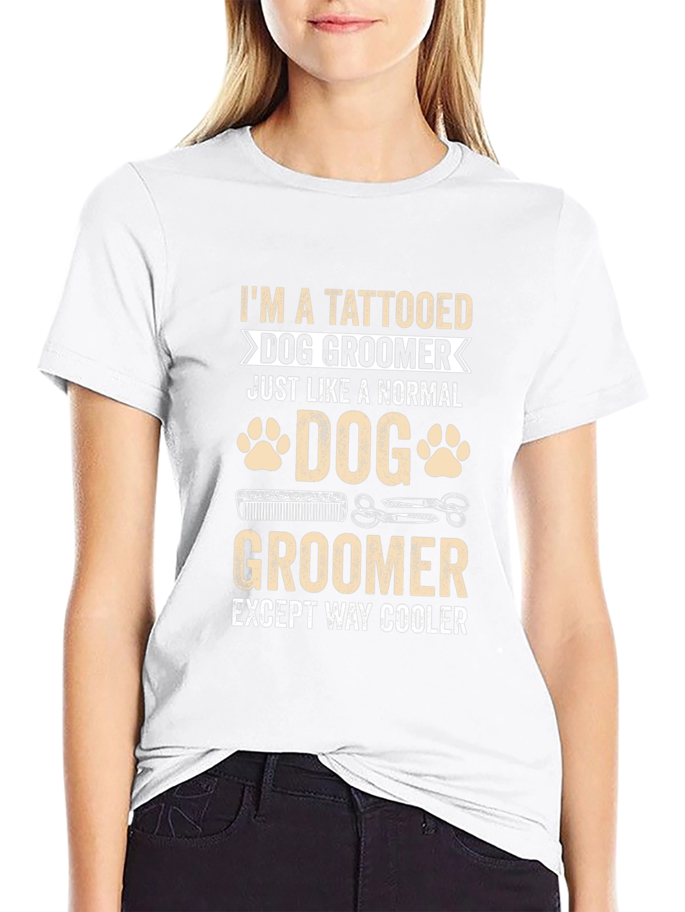 Tattooed Dog Groomer T-Shirt - Cool & Unique Design