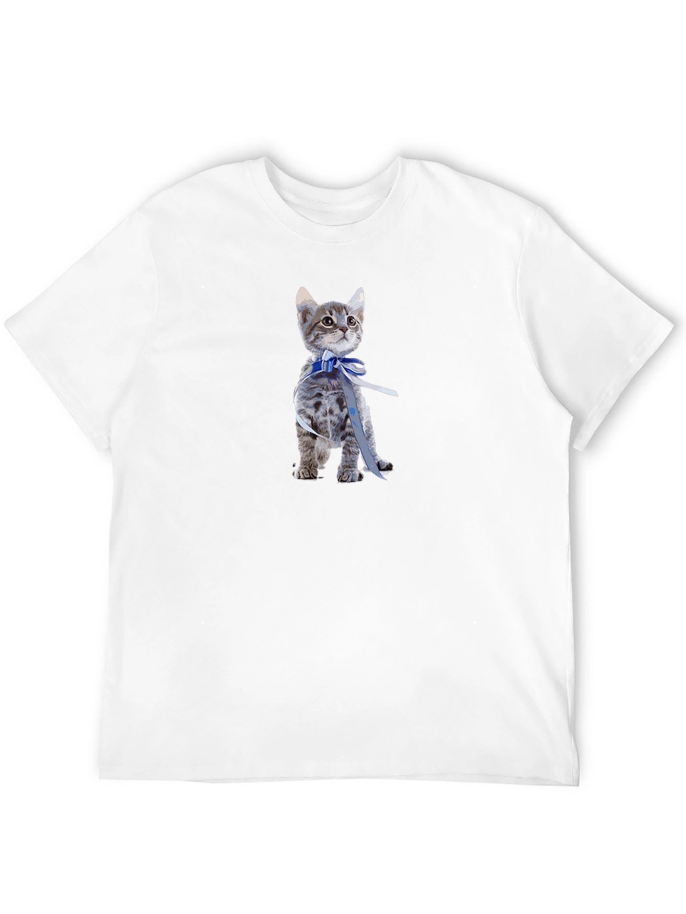 Kitten with Bow T-Shirt - Cute Cat Graphic Tee
