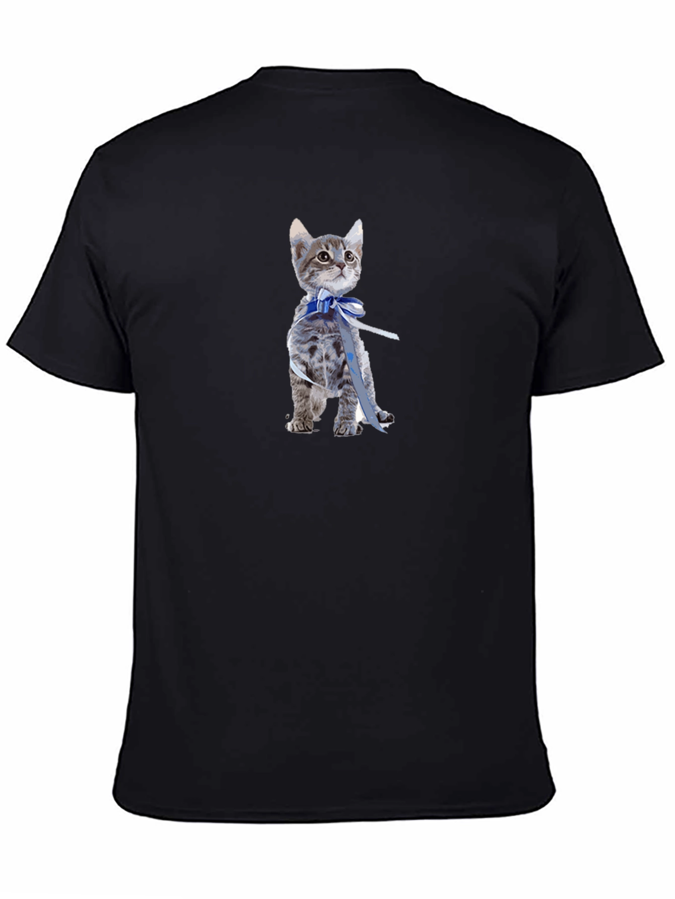 Kitten with Bow T-Shirt - Cute Cat Graphic Tee