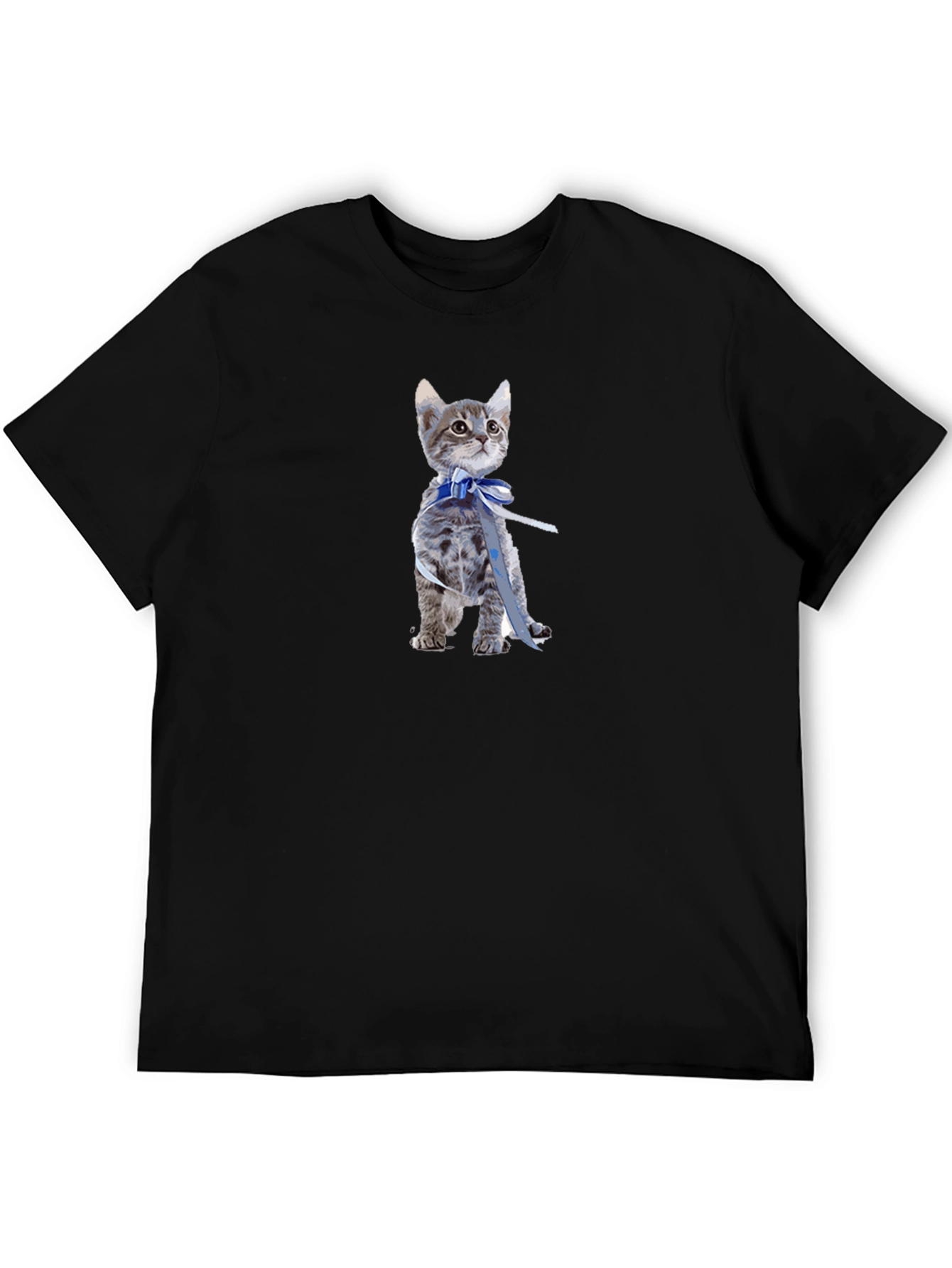 Kitten with Bow T-Shirt - Cute Cat Graphic Tee