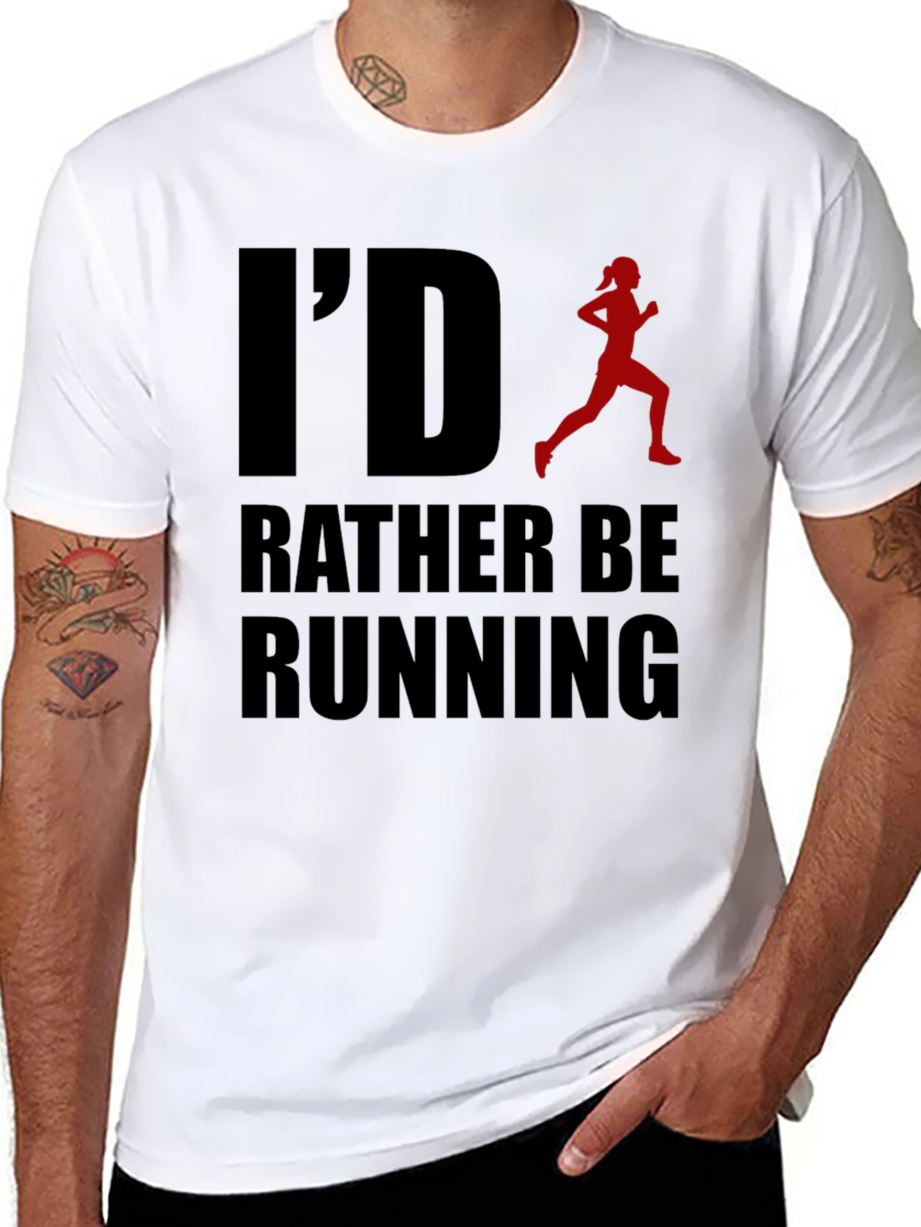Id Rather Be Running T-Shirt - Mens Graphic Tee