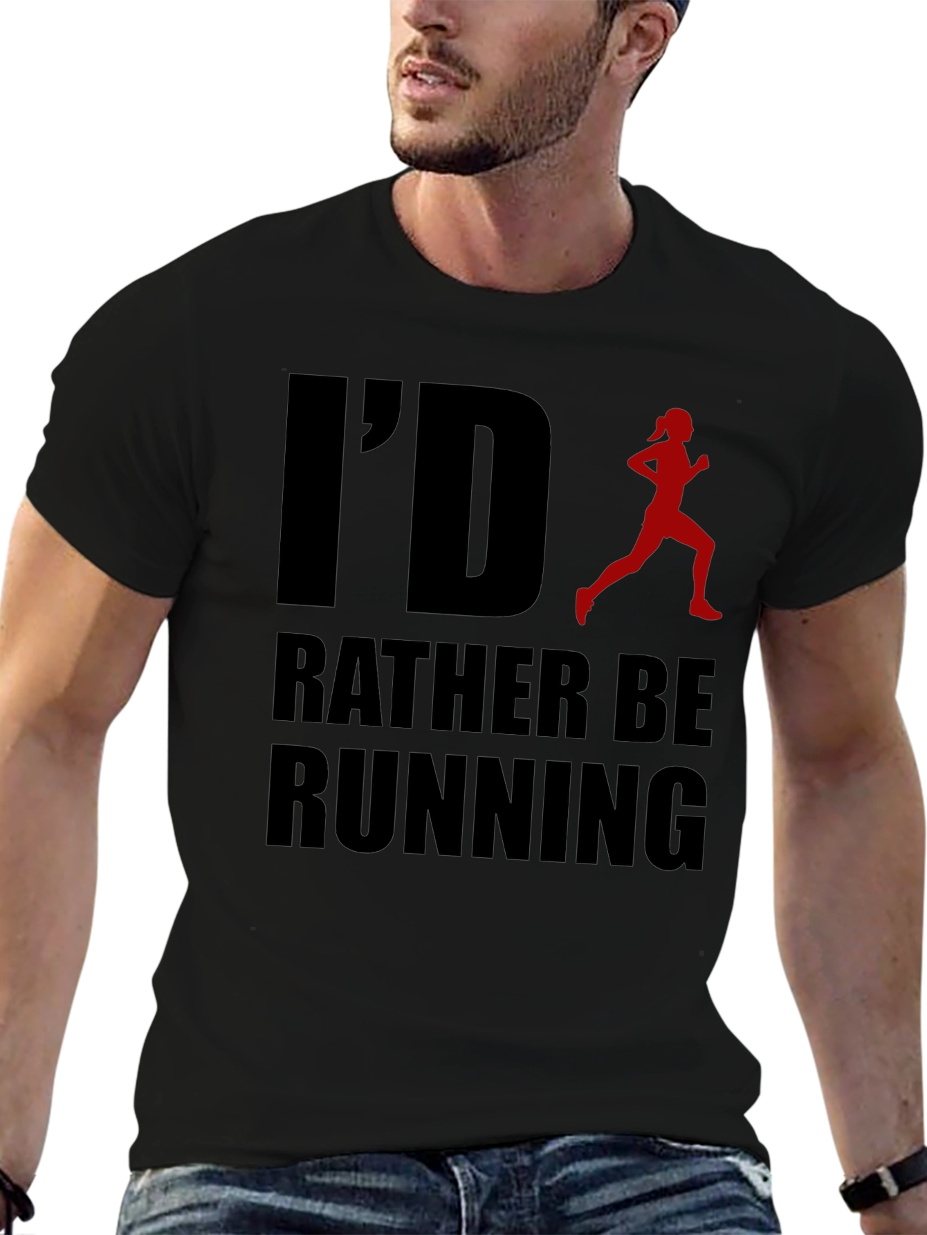Id Rather Be Running T-Shirt - Mens Graphic Tee