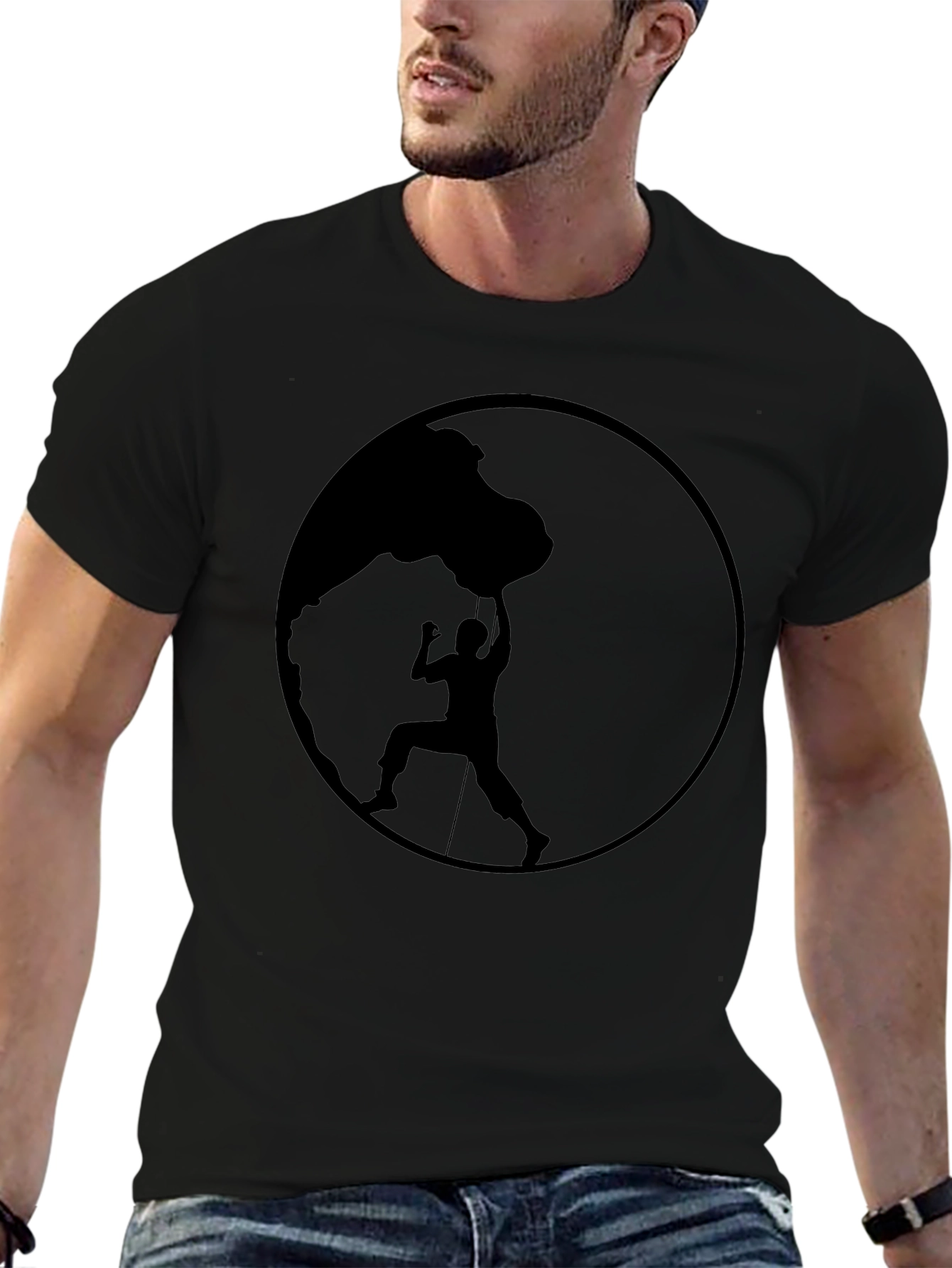 Climbing Silhouette Black Graphic Tee