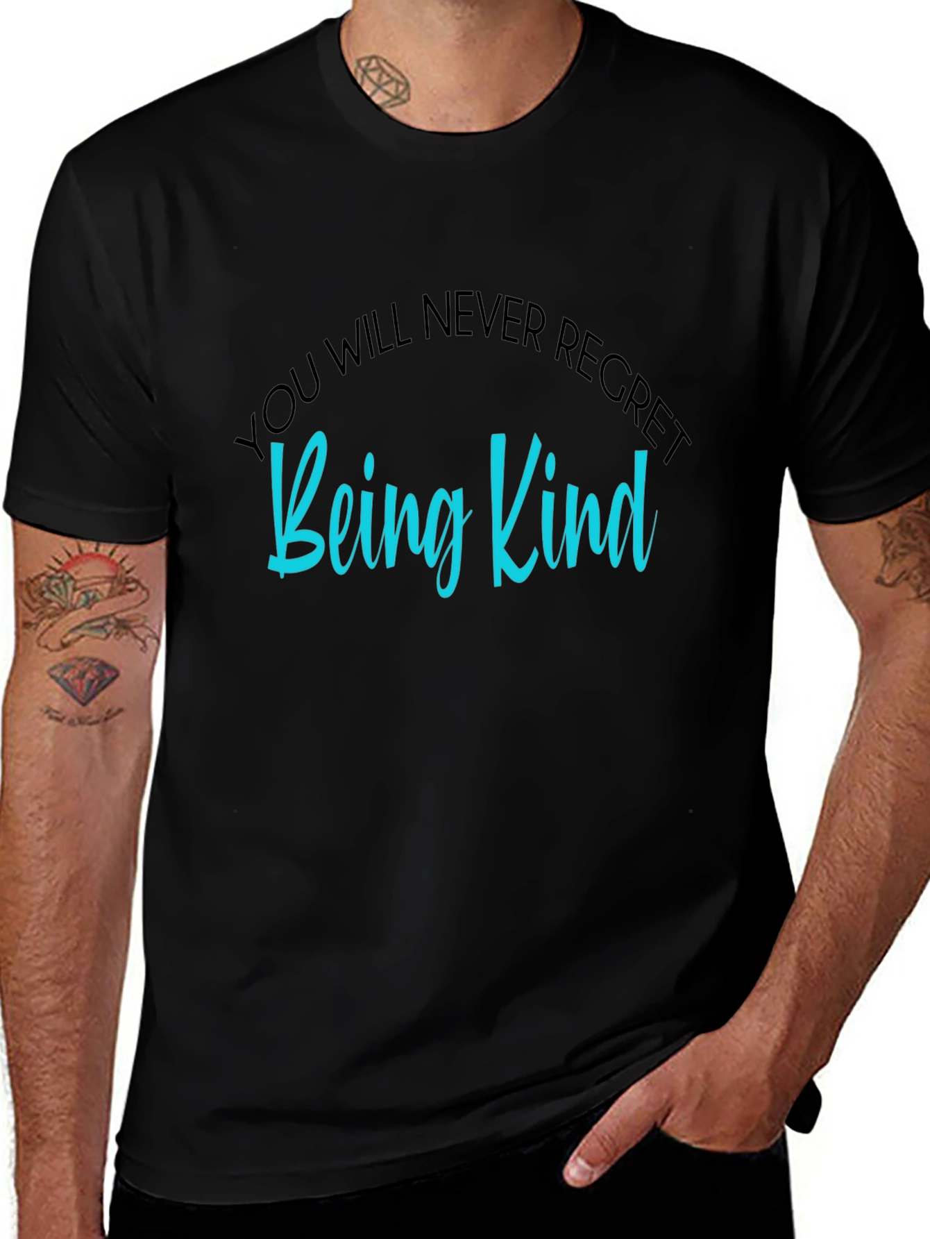 Be Kind Graphic Tee - Soft Black Cotton T-Shirt