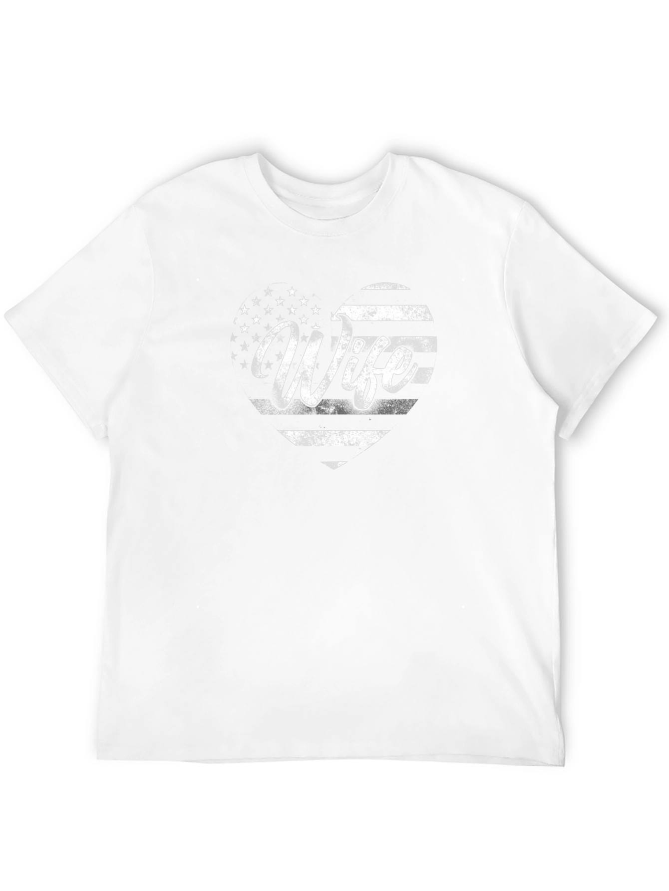 Wife American Flag Heart Graphic Tee