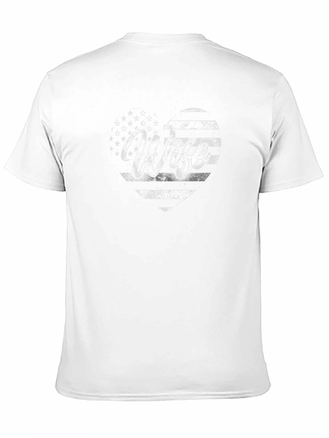 Wife American Flag Heart Graphic Tee