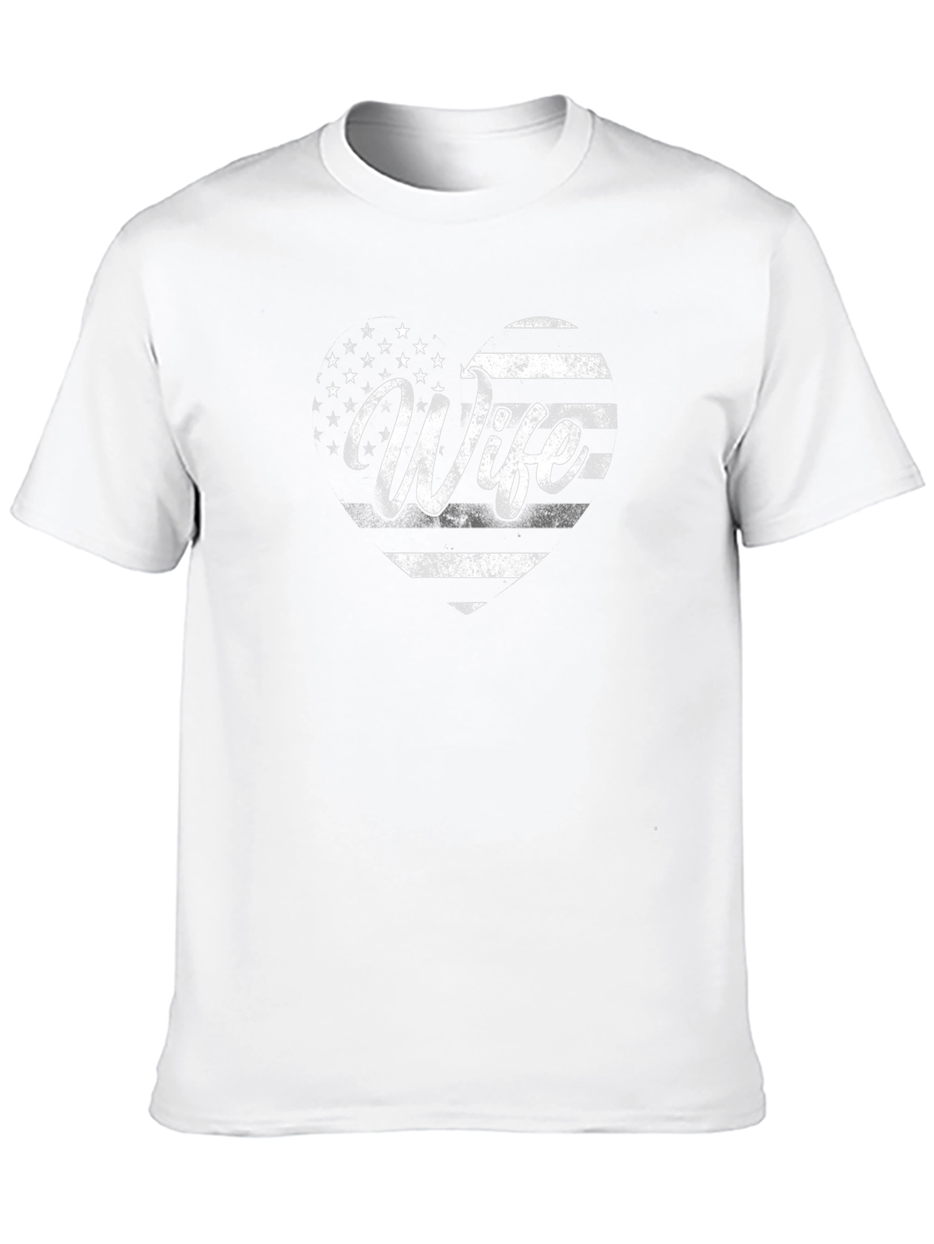 Wife American Flag Heart Graphic Tee