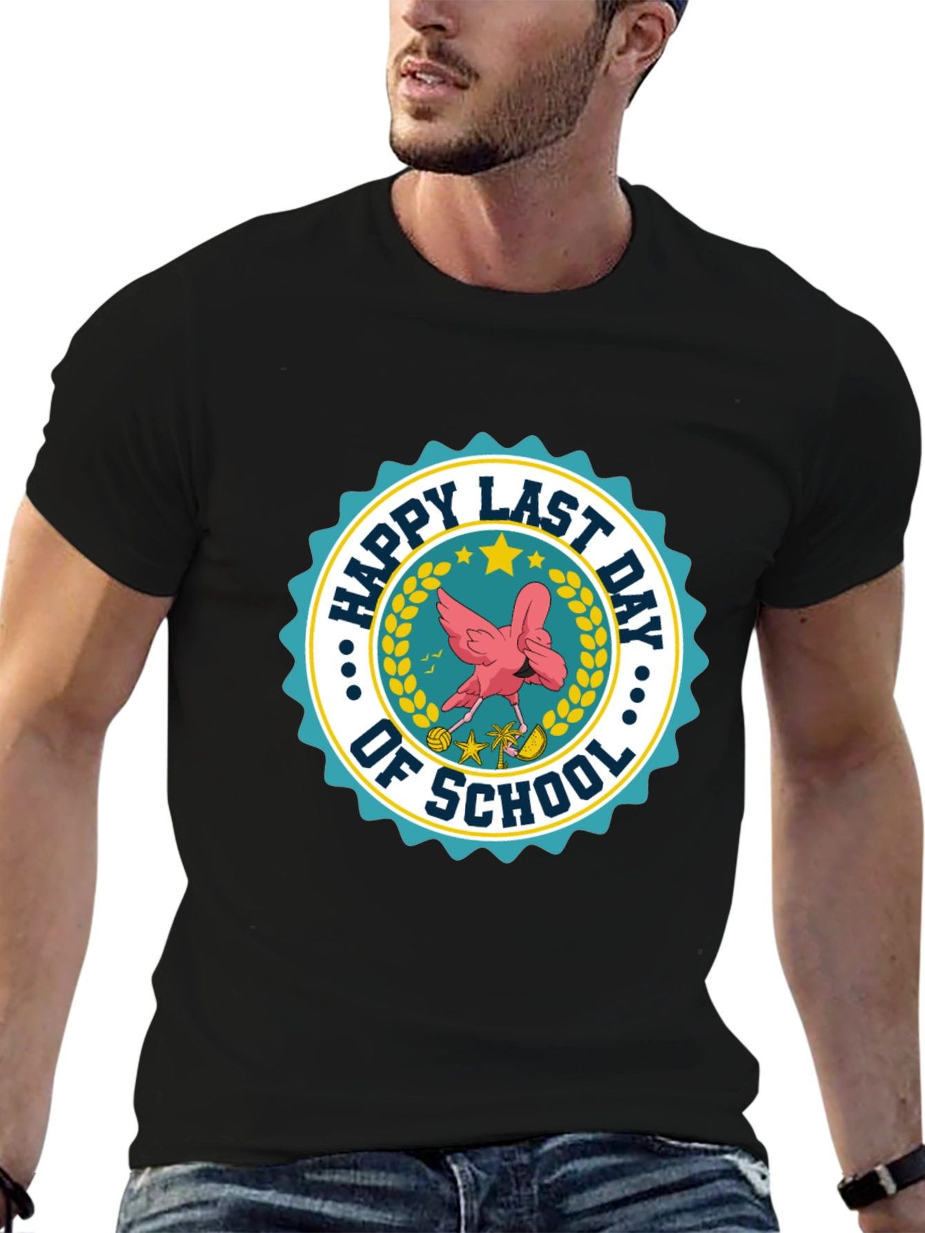 Happy Last Day of School T-Shirt Flamingo Graphic Tee