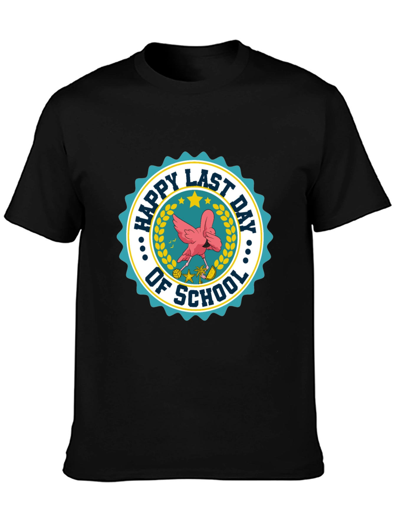 Happy Last Day of School T-Shirt Flamingo Graphic Tee