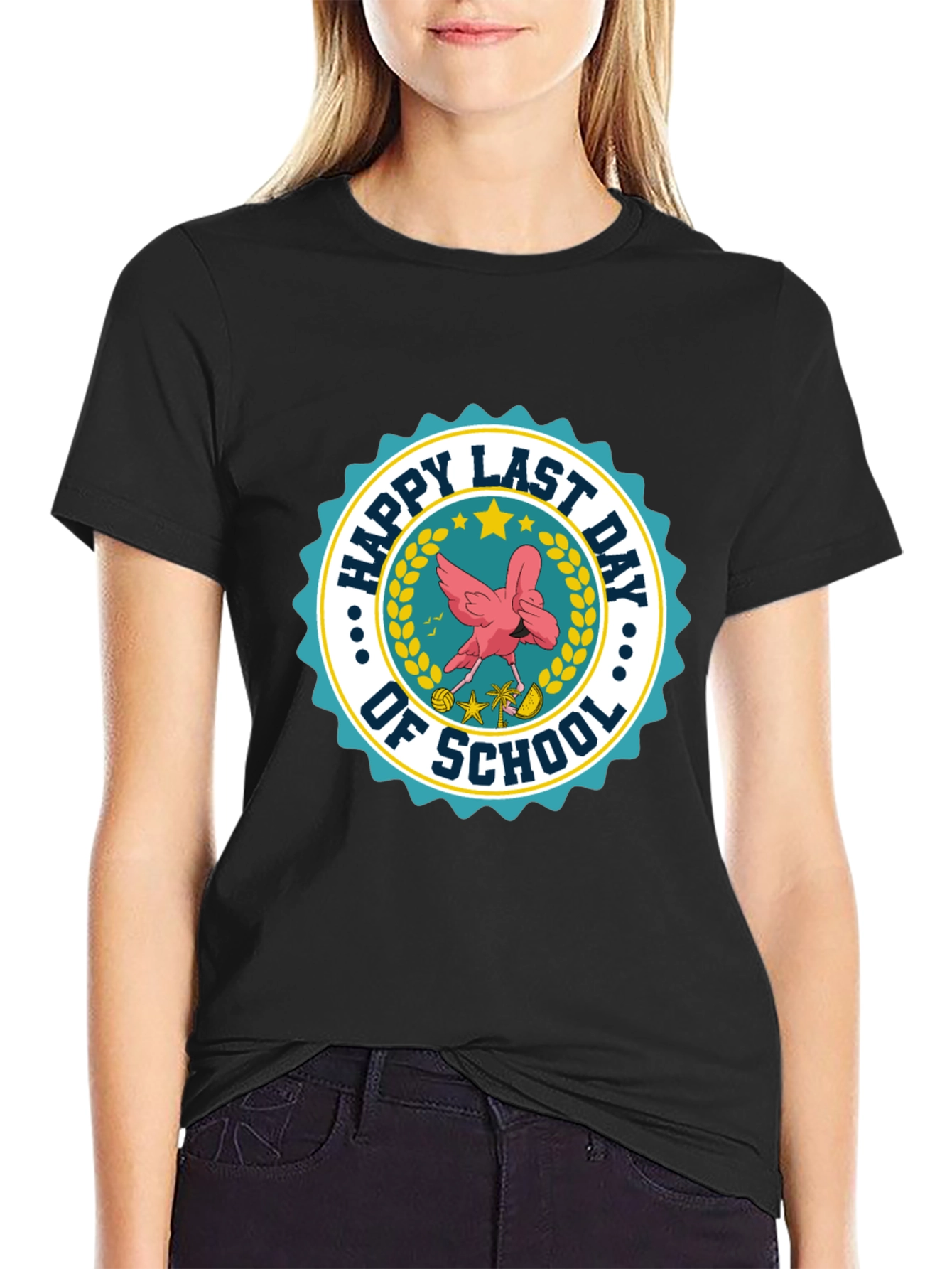 Happy Last Day of School T-Shirt Flamingo Graphic Tee