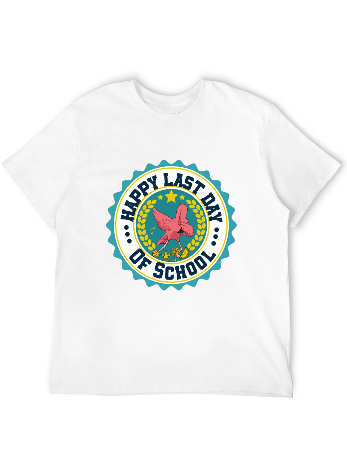 Happy Last Day of School T-Shirt Flamingo Graphic Tee