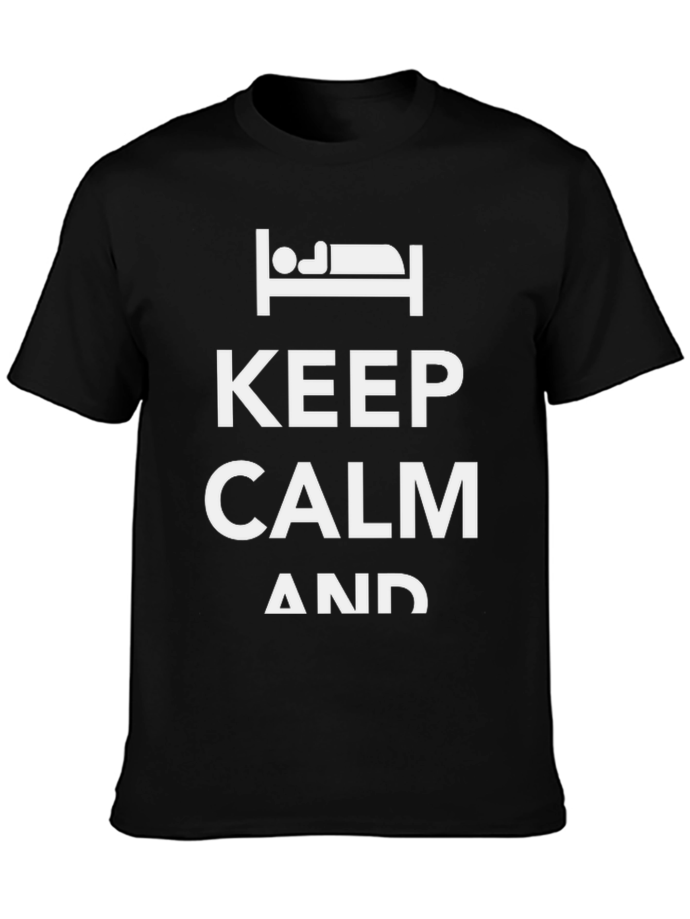Keep Calm Bedtime Black T-Shirt